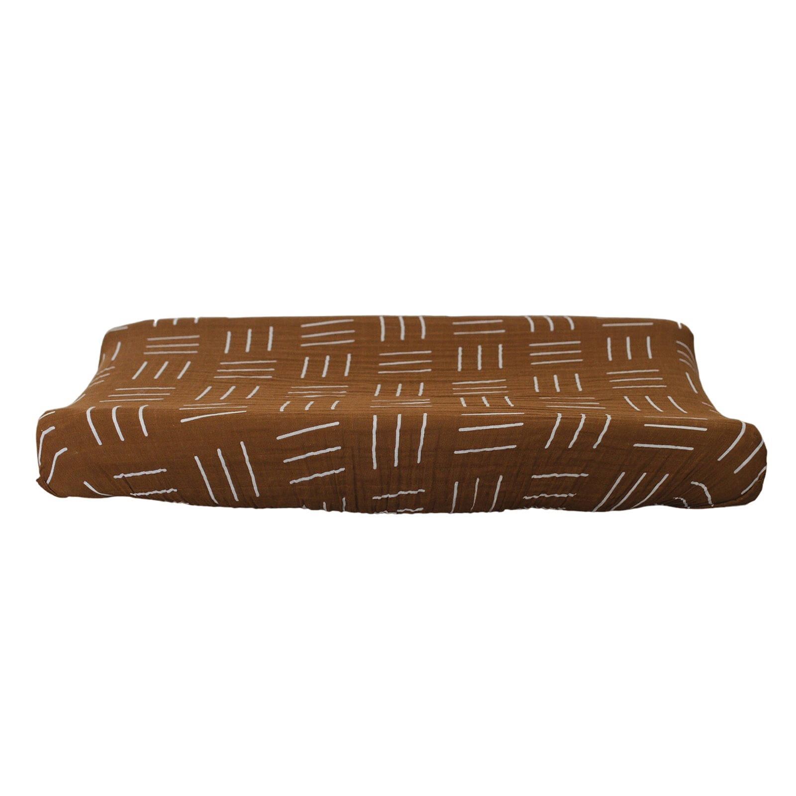 Mustard Mudcloth Changing Pad Cover