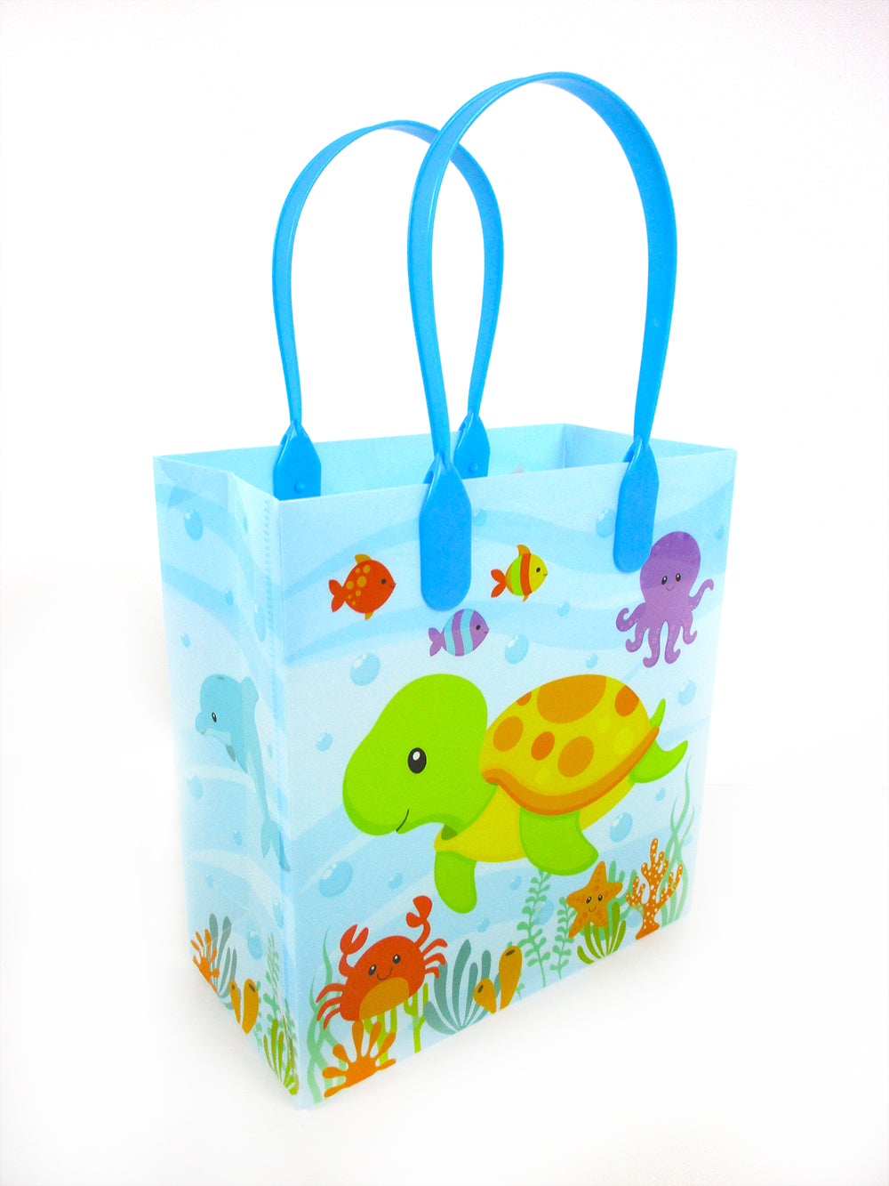 Ocean Life And Turtles Party Favor Bags Treat Bags - Set Of 6 Or 12