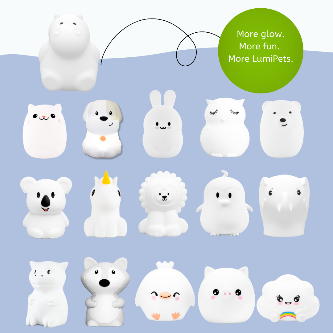 Lumipets® Honey The Hippo- Children's Touch Night Light