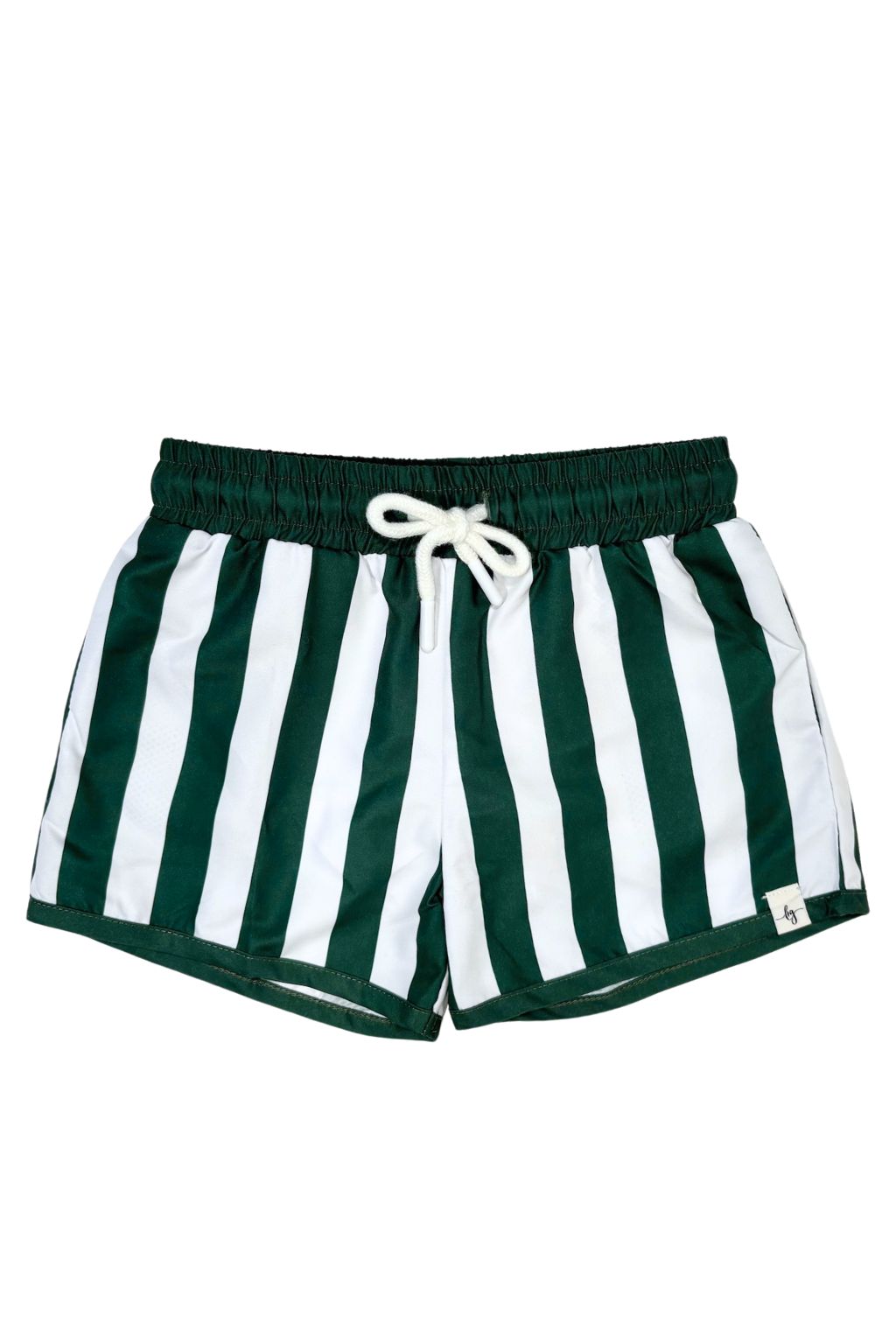 Green Stripe Swim Shorts