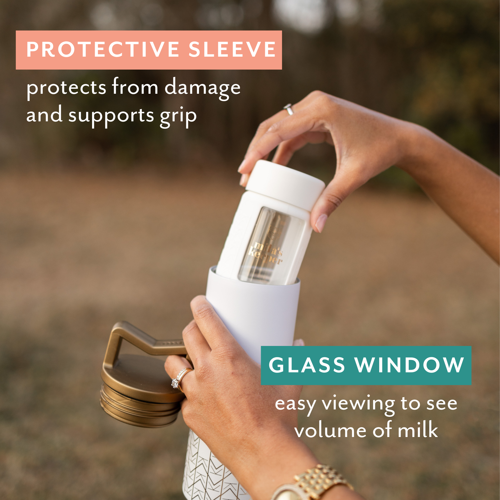 Glass Breast Milk Bottles (set Of 2)
