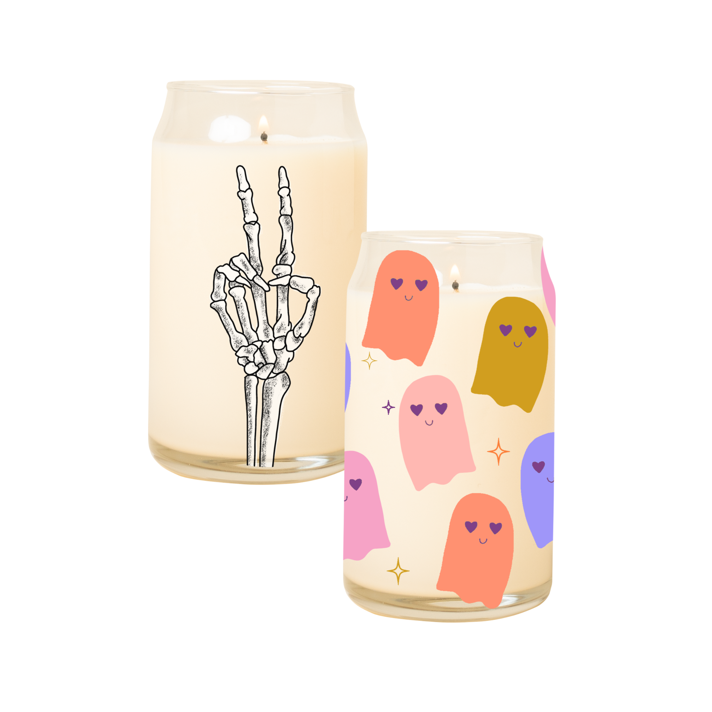 Halloween Candle Can Glass