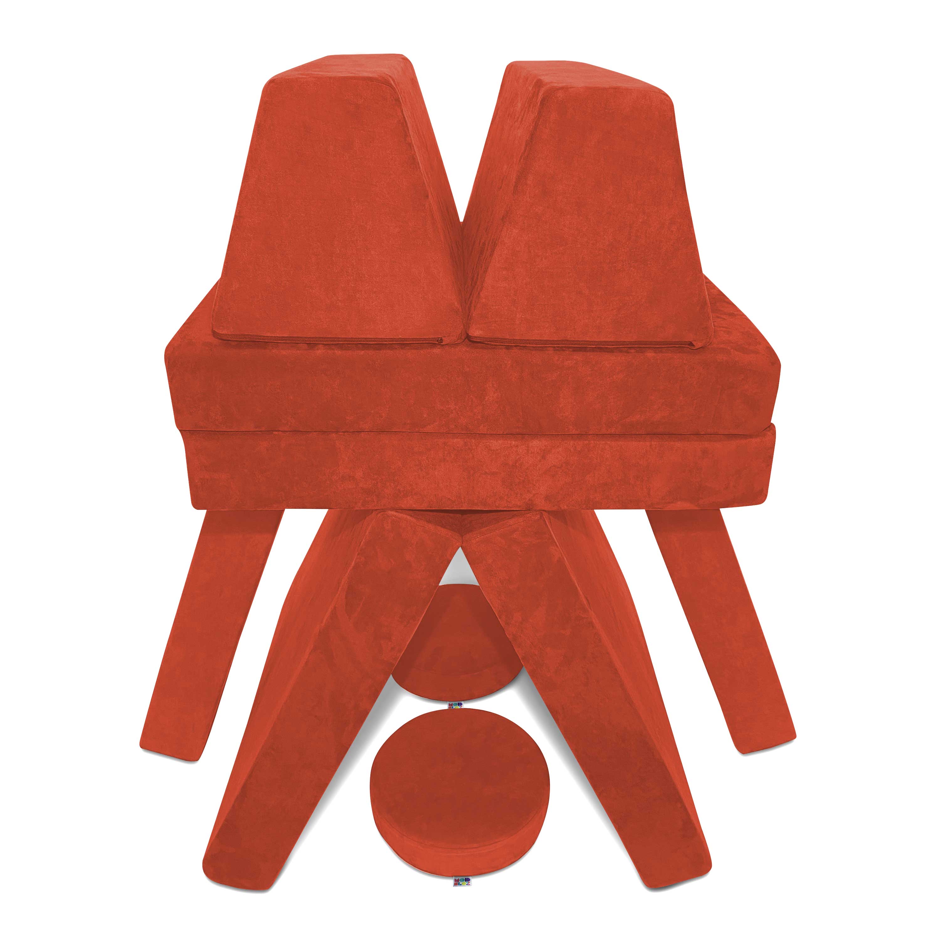 10 Piece Large Soft Furniture Playset Modular Microsuede Foam Play Couch For Creative Kids