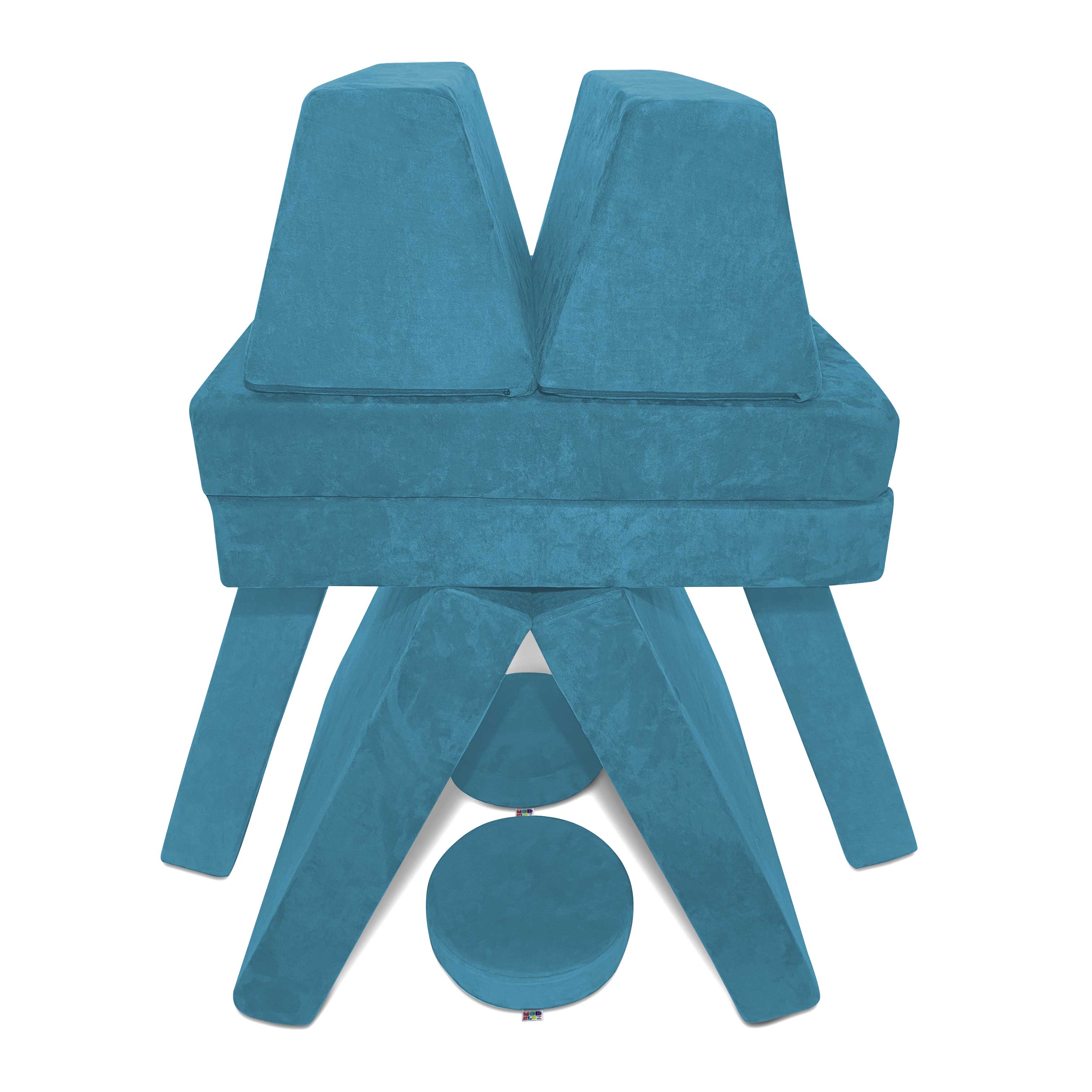 10 Piece Large Soft Furniture Playset Modular Microsuede Foam Play Couch For Creative Kids