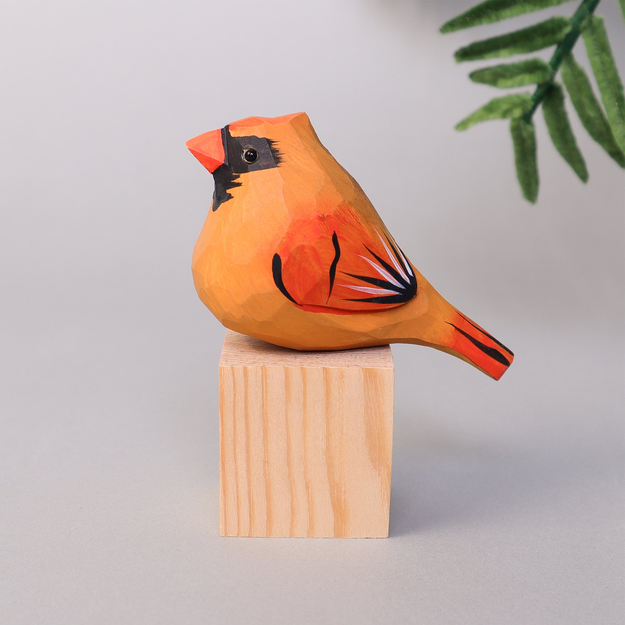 Hand Carved Cardinal Bird, Unique Gift For Loved Ones