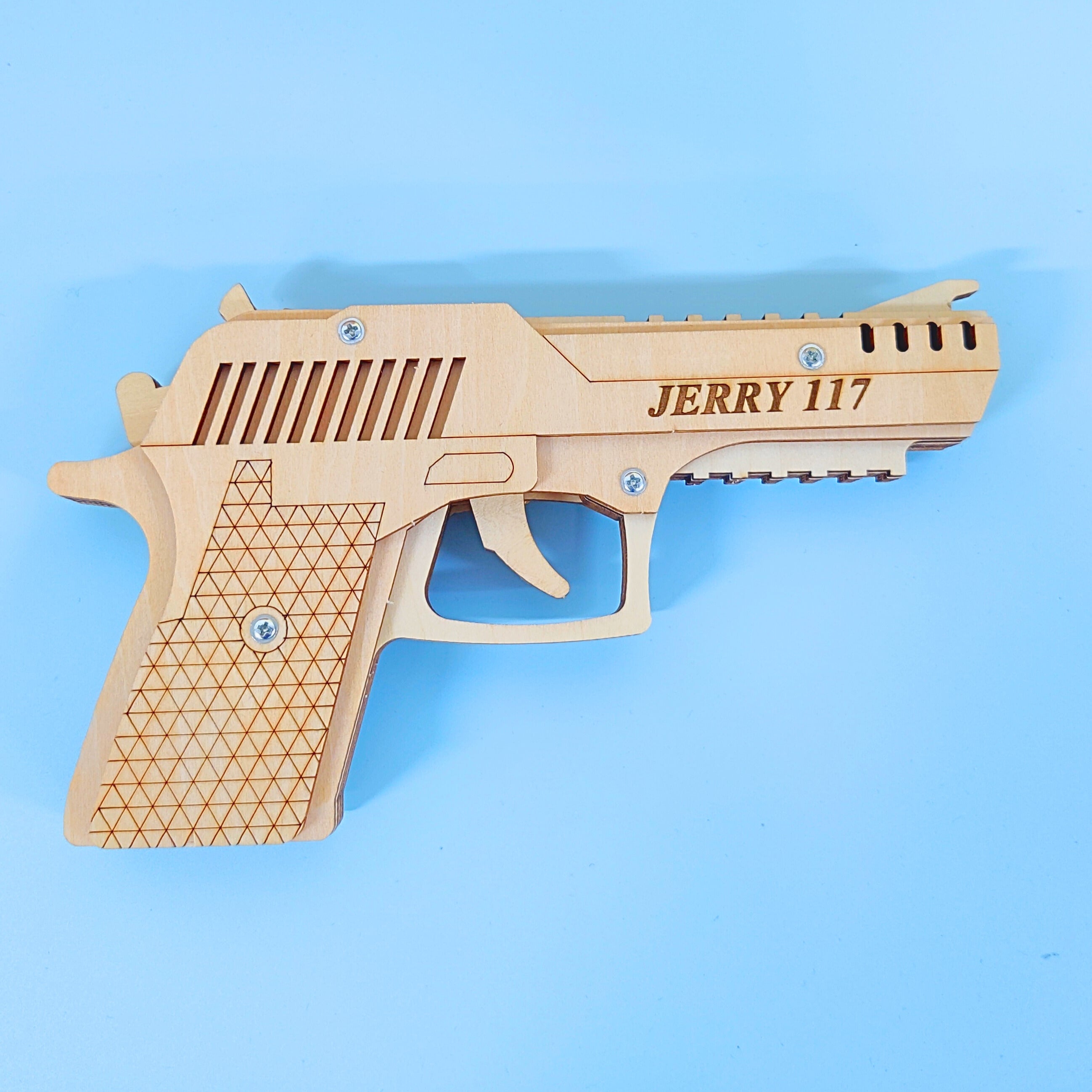 Diy Kit Rubber Band Launcher, Fun Wooden Craft And Stem Toy