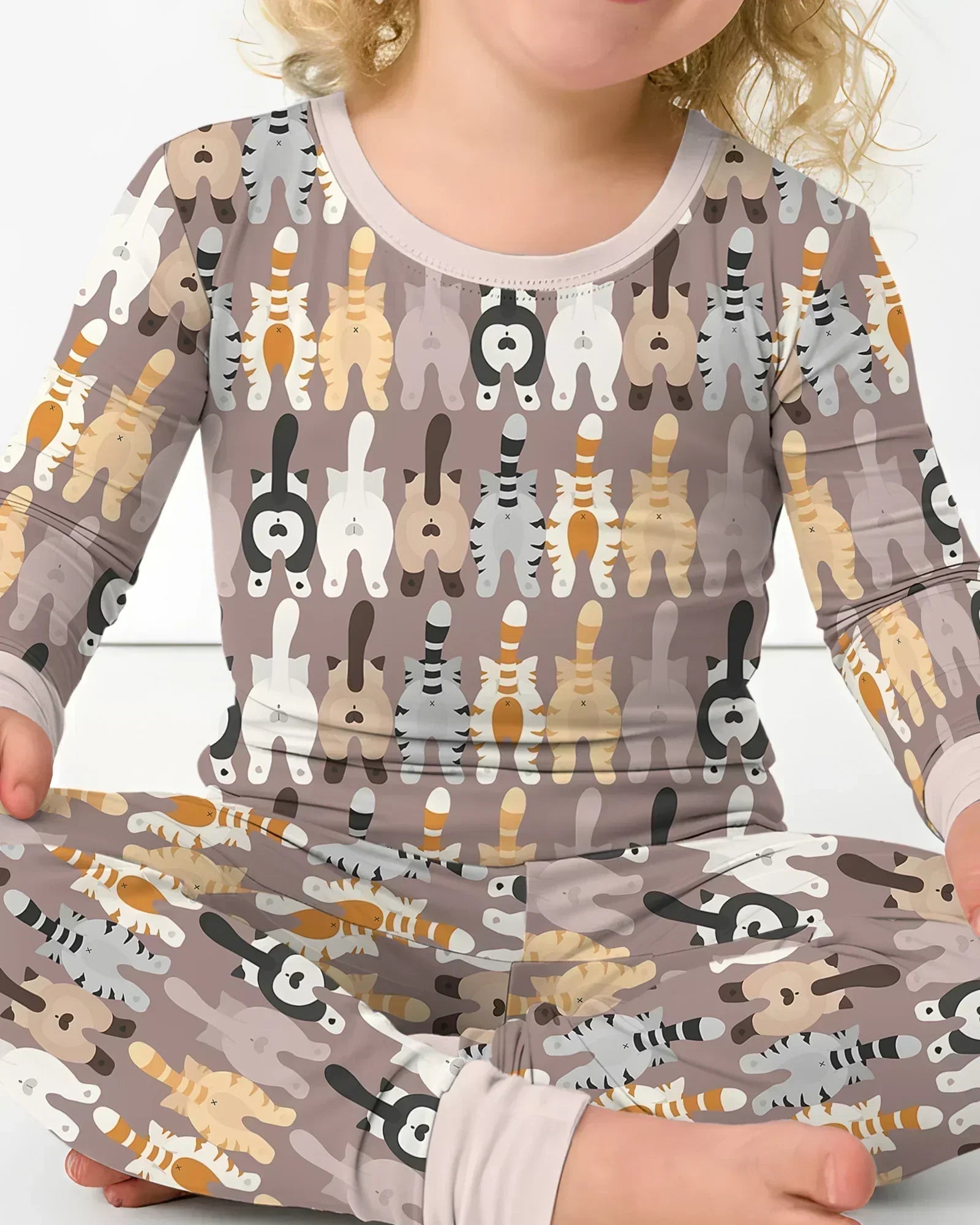 Cheeky Tails Bamboo Two Piece Long Sleeve Pajama Set