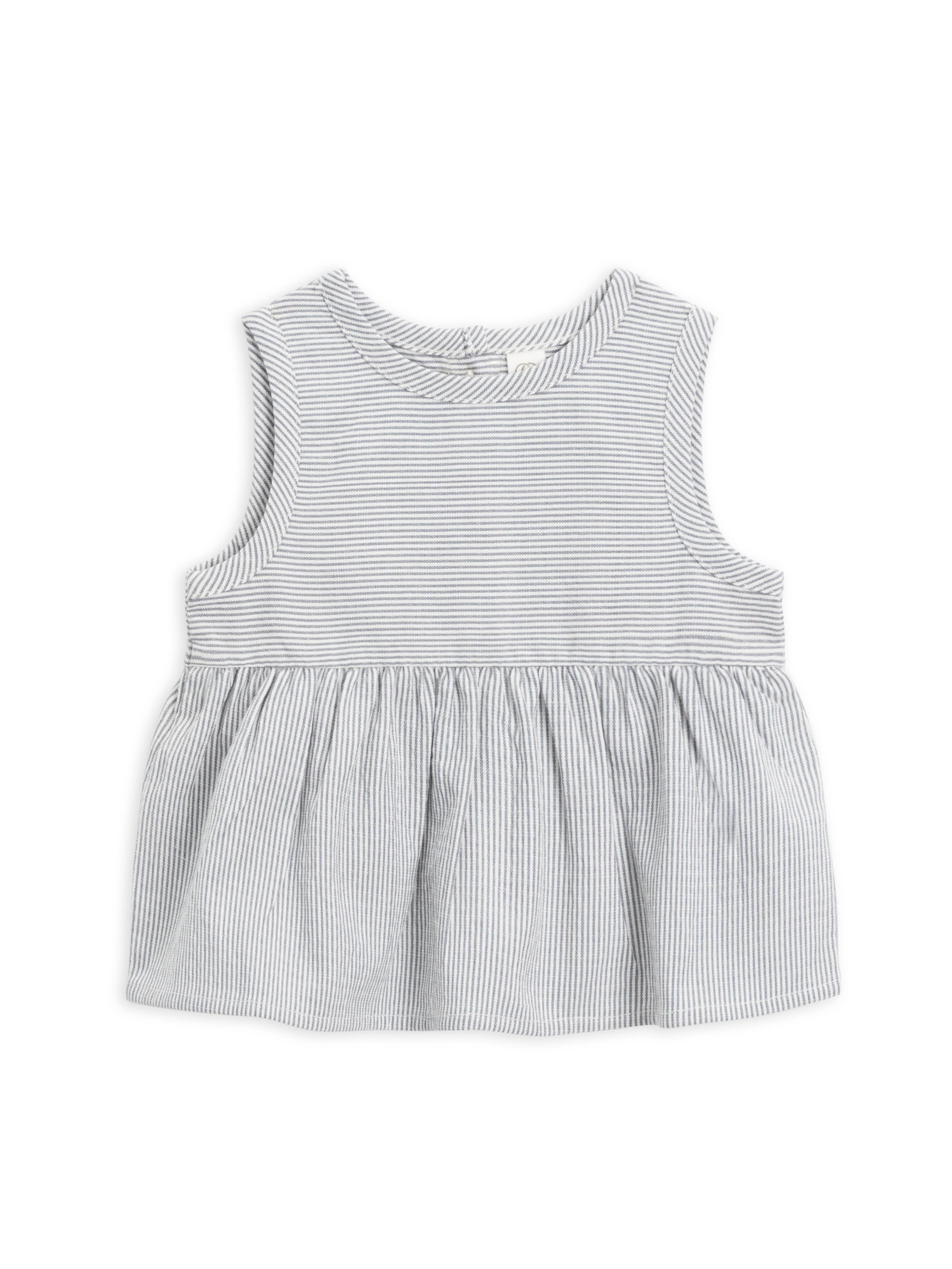 Organic Baby Grace Seersucker Peplum Top