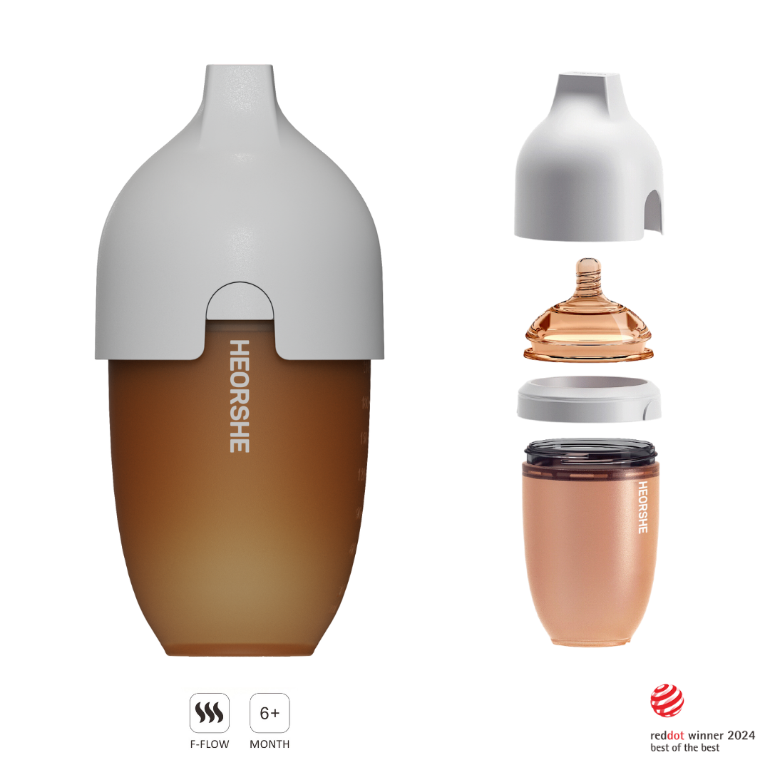 Ultra Wide Neck Baby Bottle 8 Oz Grey