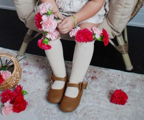 Lilien Side Bow Mary Jane - Brown Woven Leather