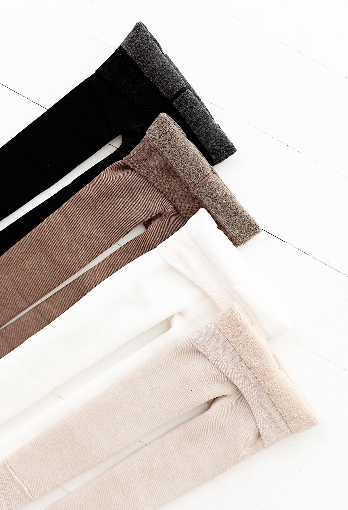 White | Plush Lined Tights