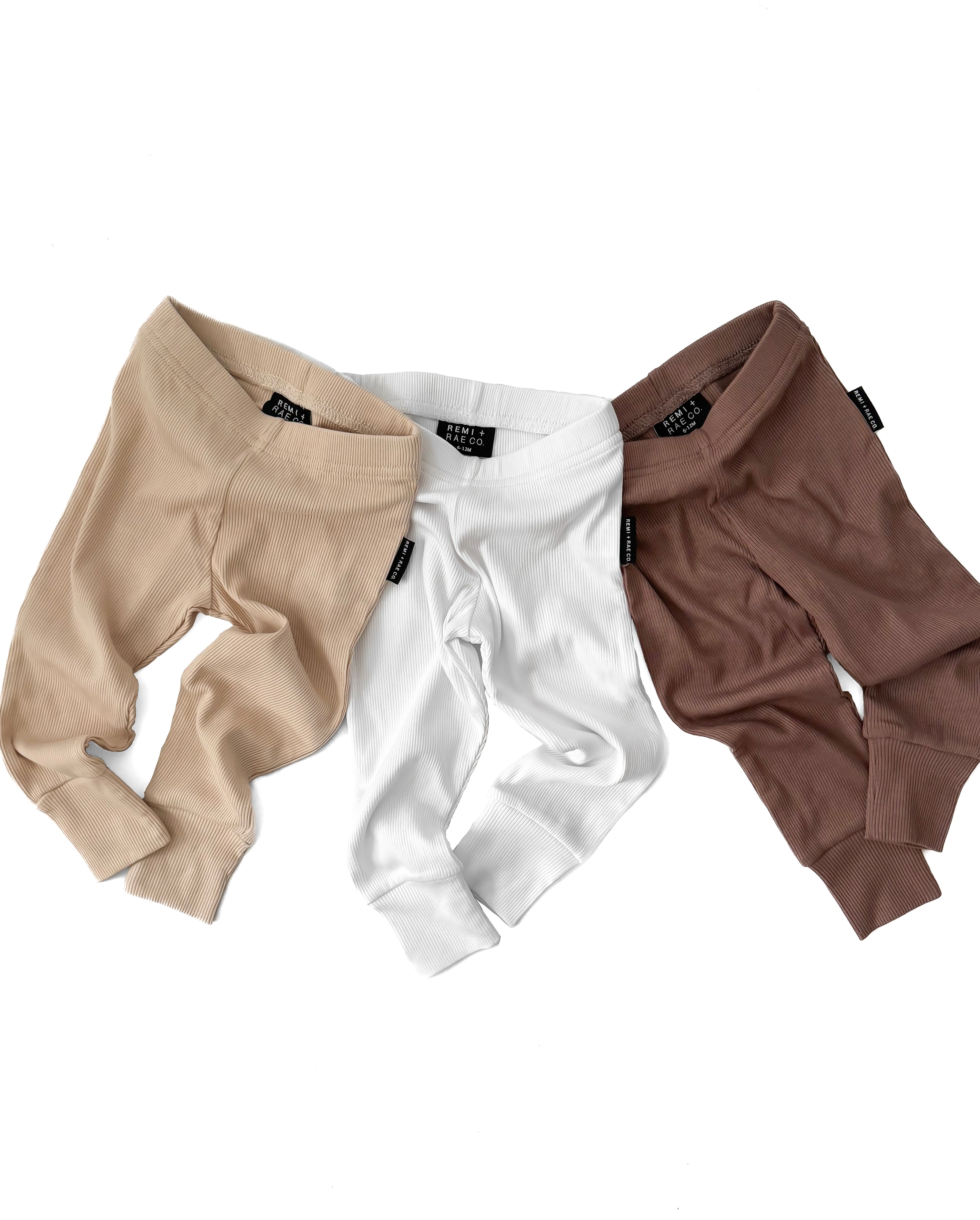 Bamboo Ribbed Leggings - Sand