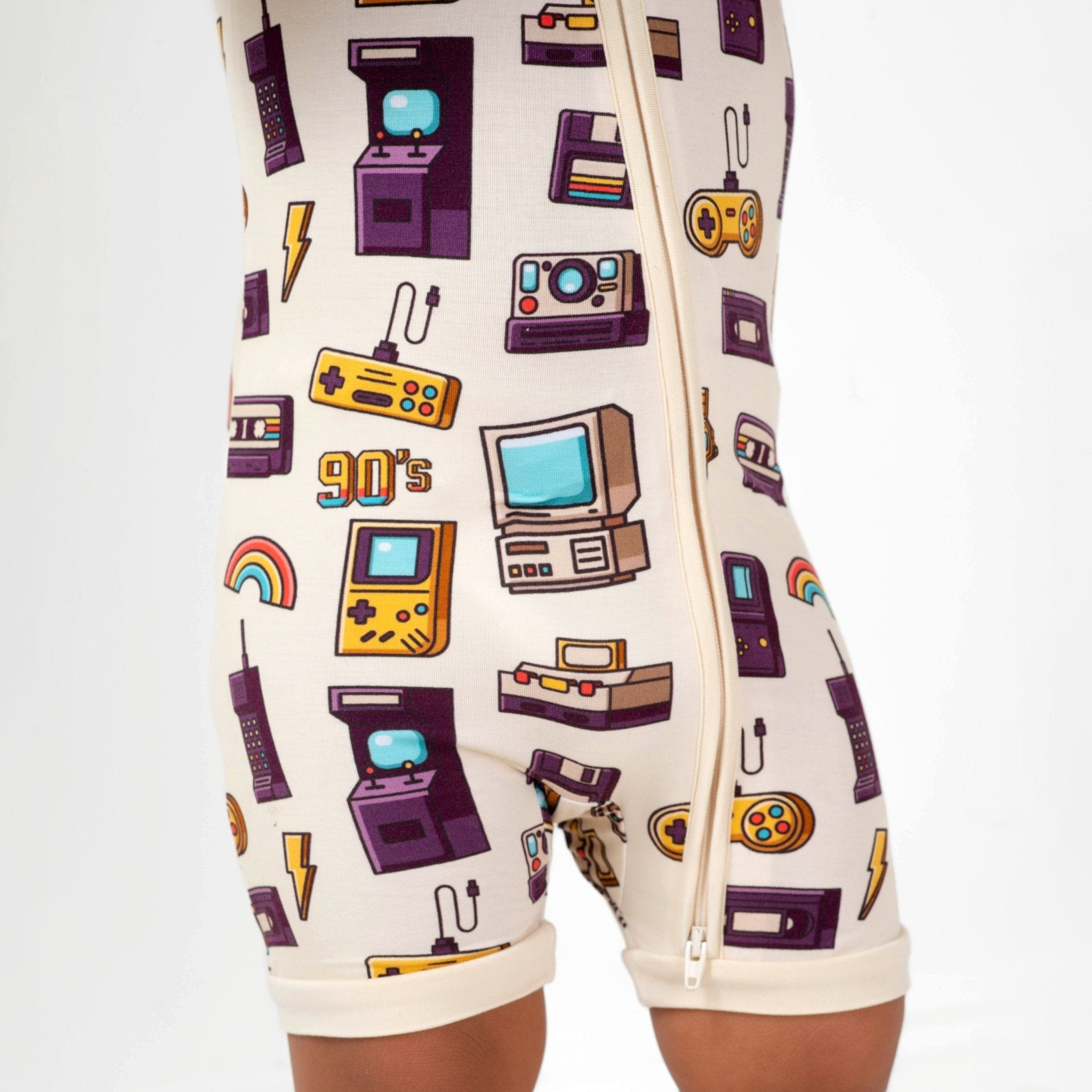 90's Retro Short Sleeve Romper