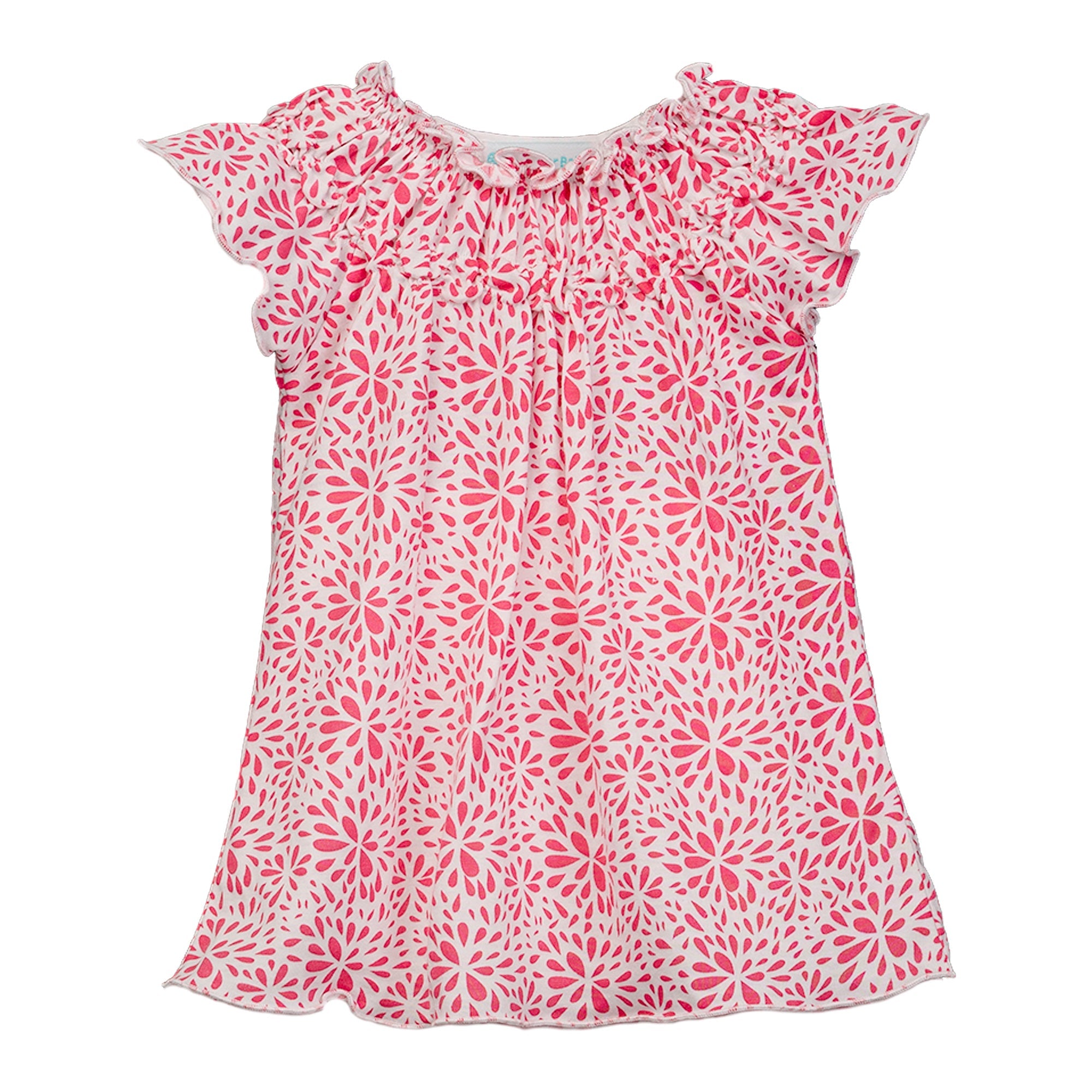 Ruched Tunic Set - Splashes On White