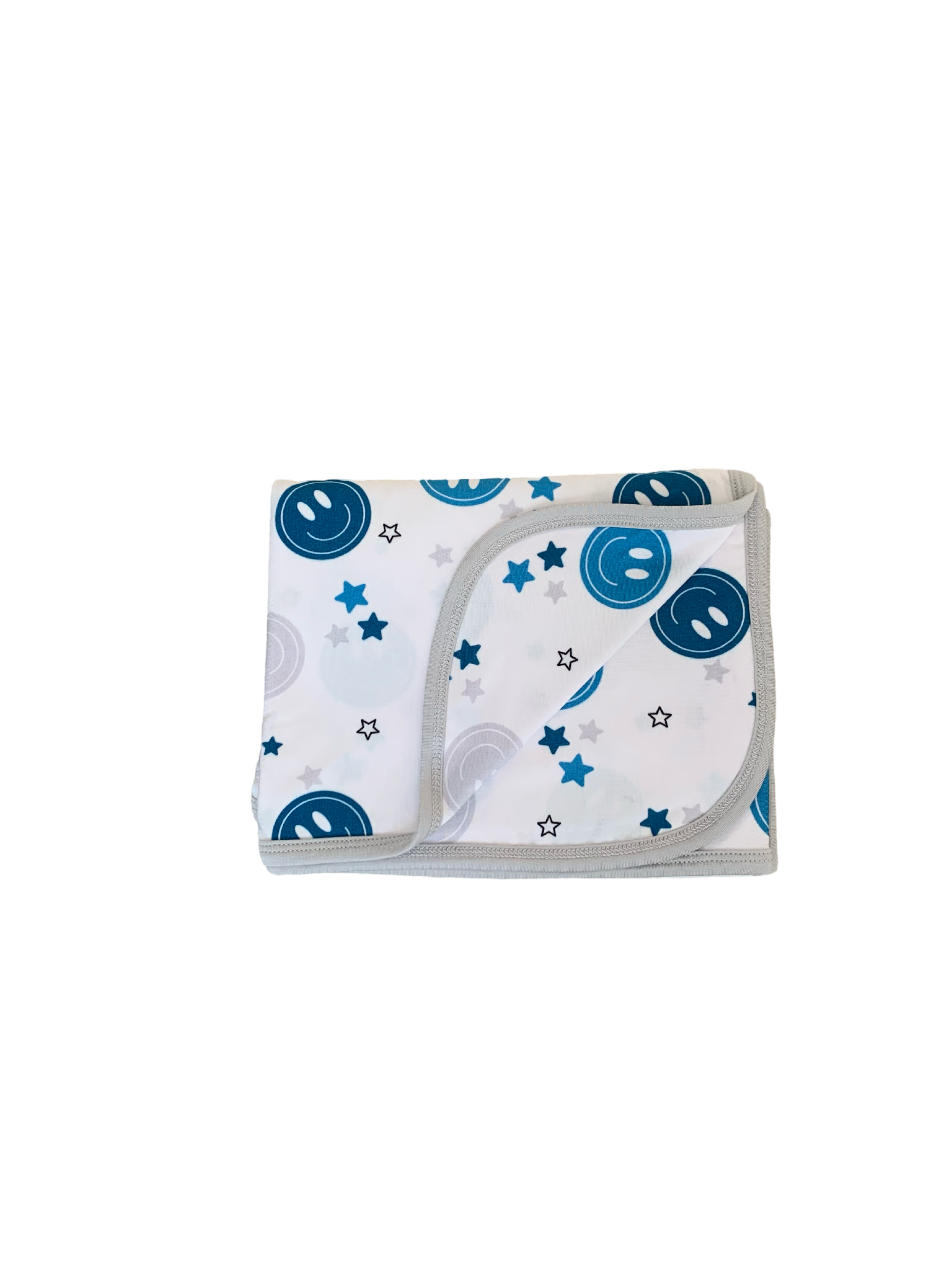 Blue Smiley Blanket