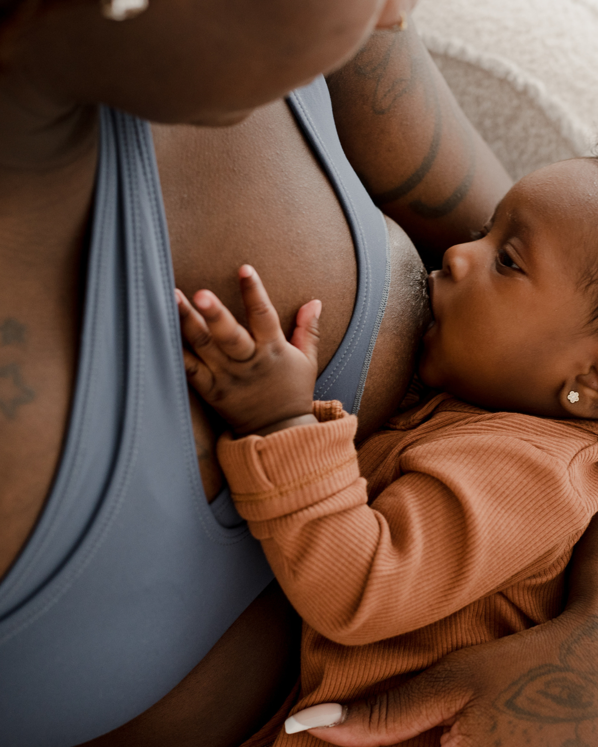 Axk Core Cross Body Nursing Bra - Blue