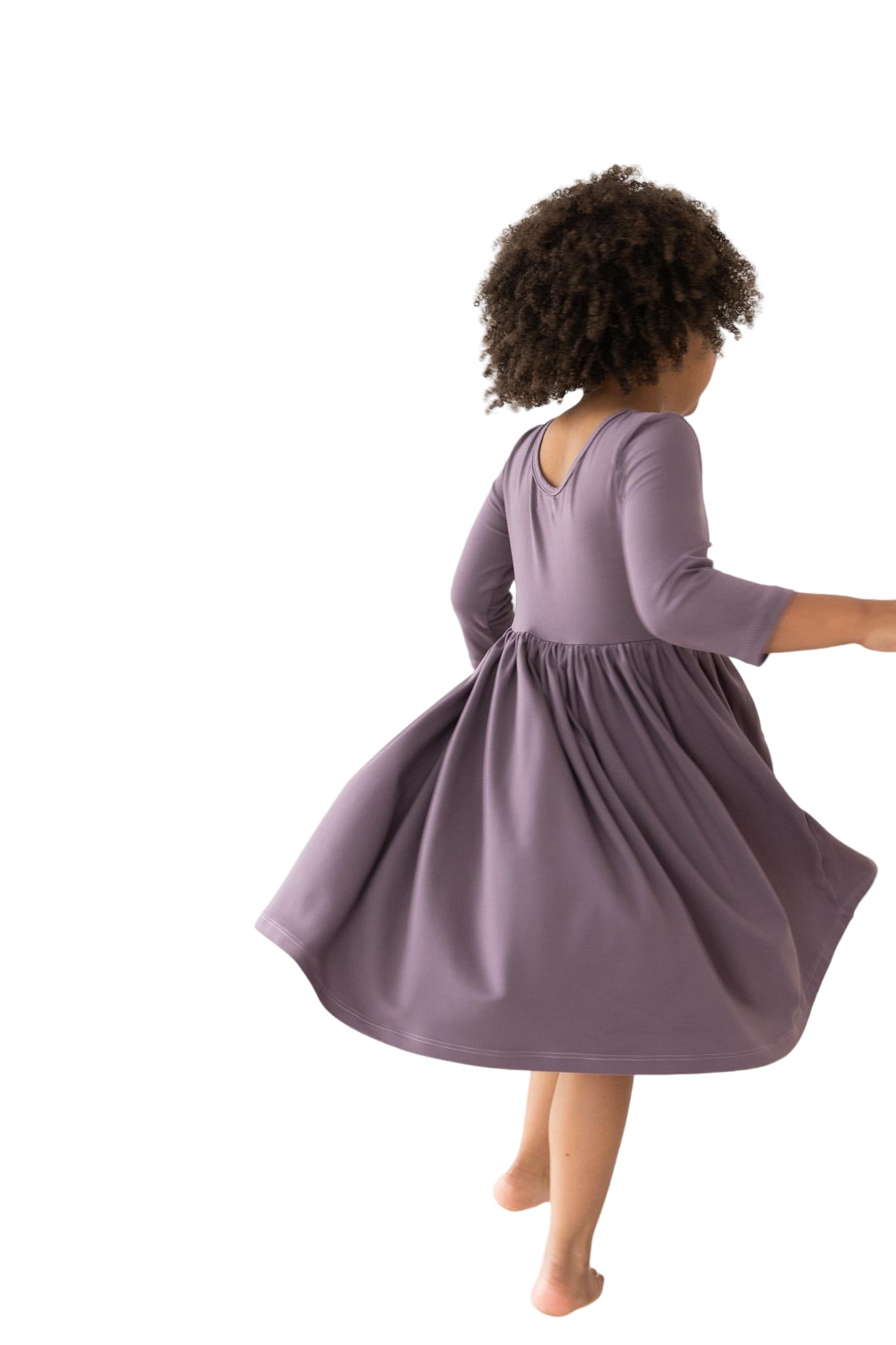 Vintage Violet 3/4 Pocket Twirl Dress