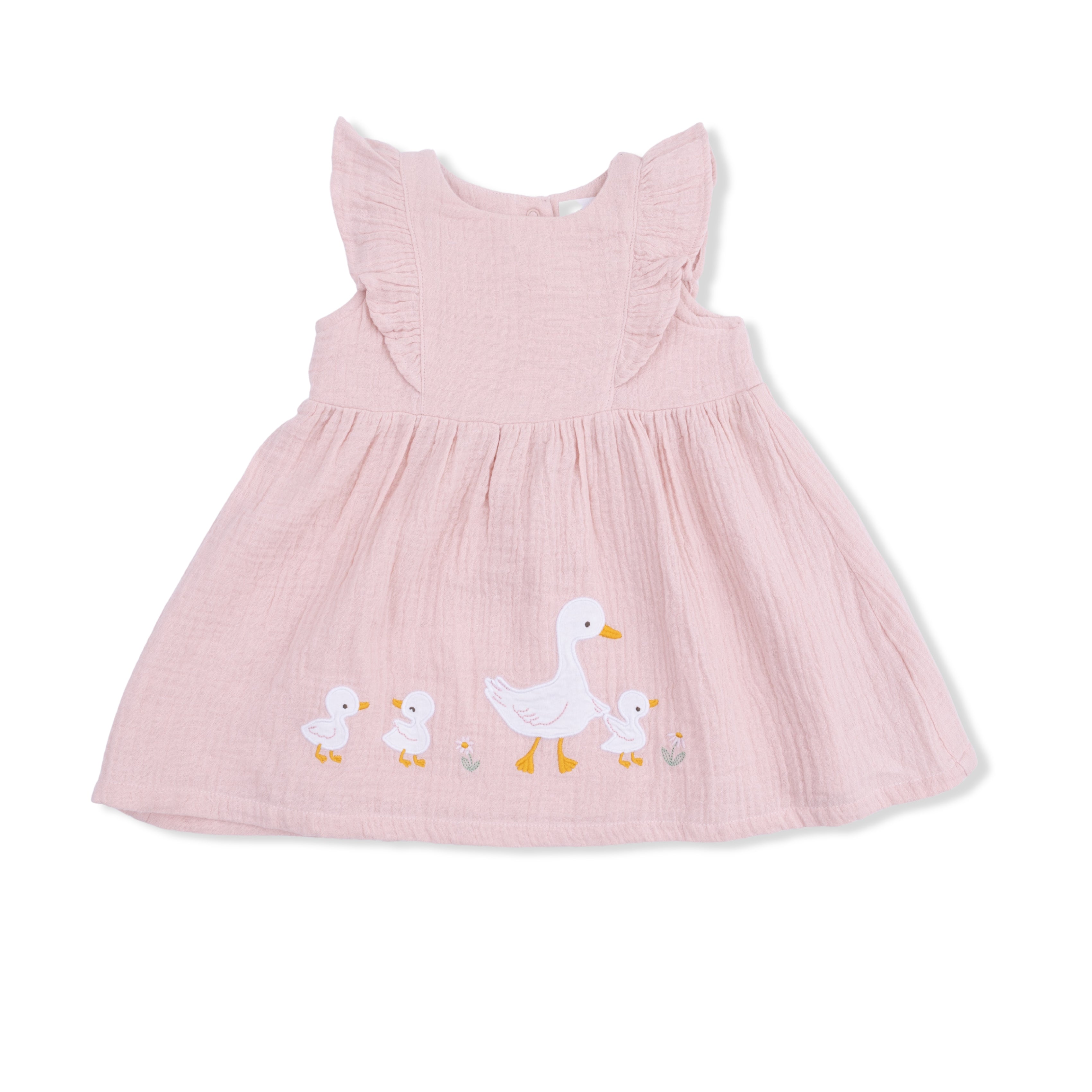 Lotus Flower Ducklings - Ruffle Sleeve Dress And Bloomer