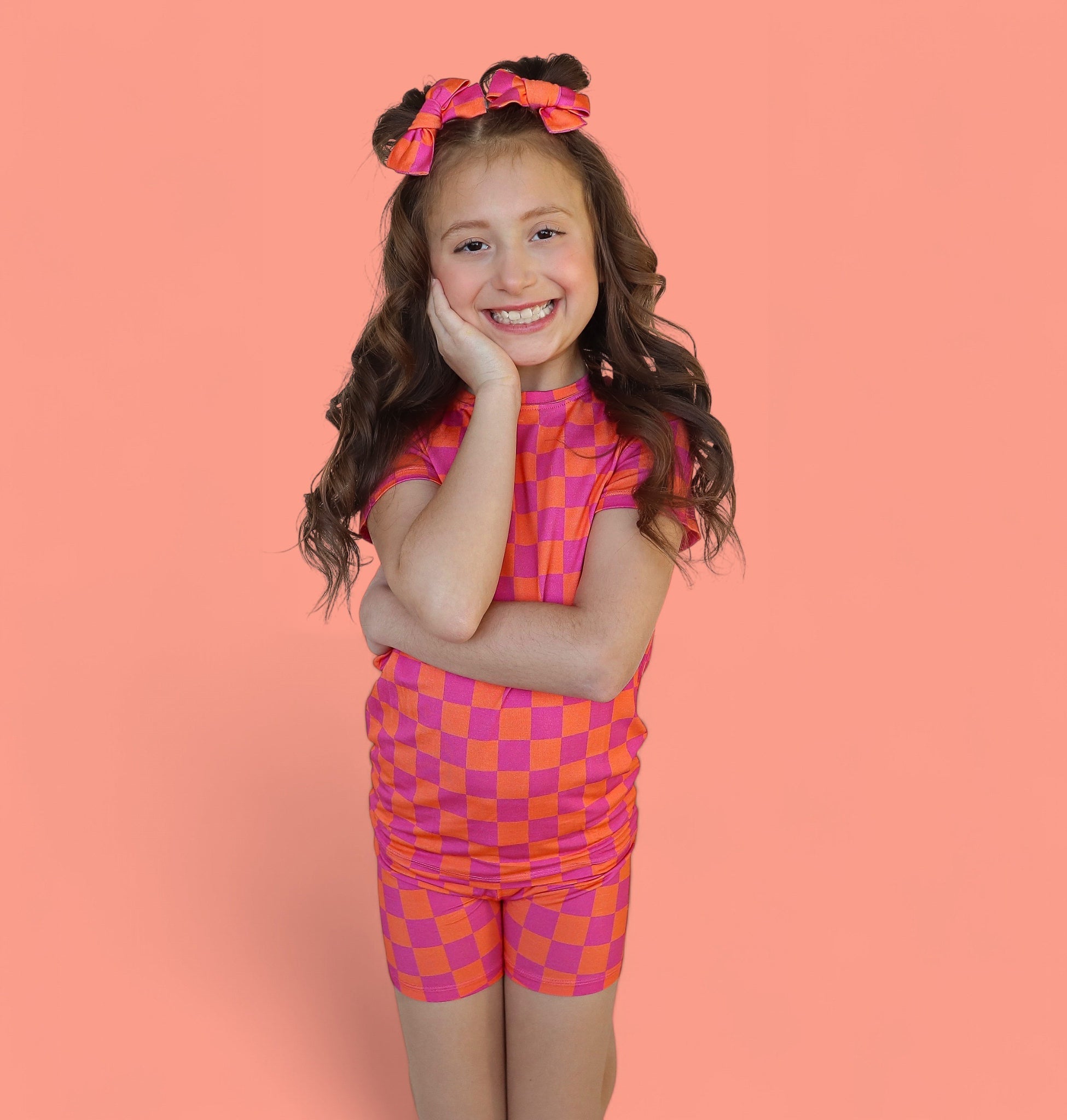 Neon Dreams Checkers Dream Short Set