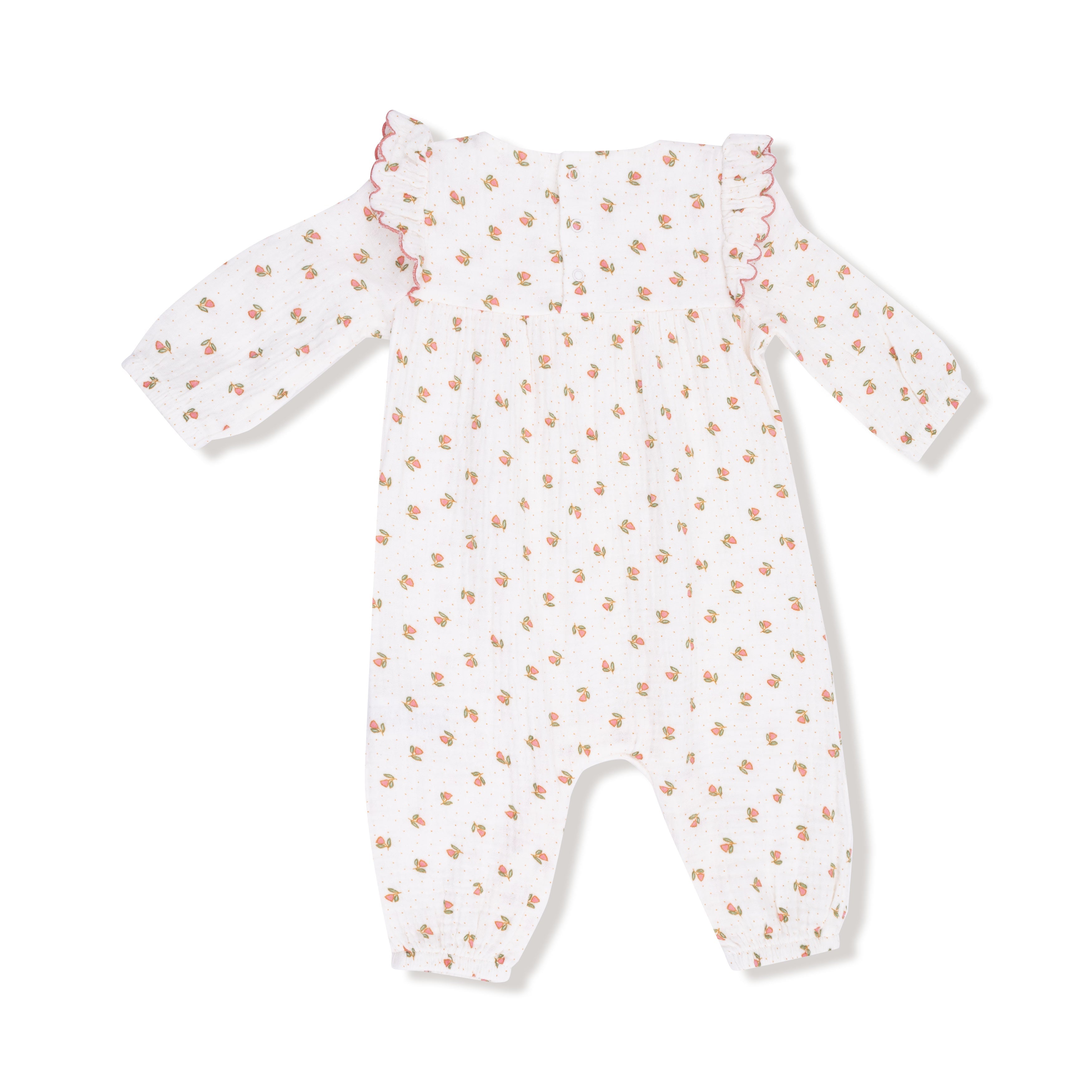 Long Sleeve Petal Ruffle Romper