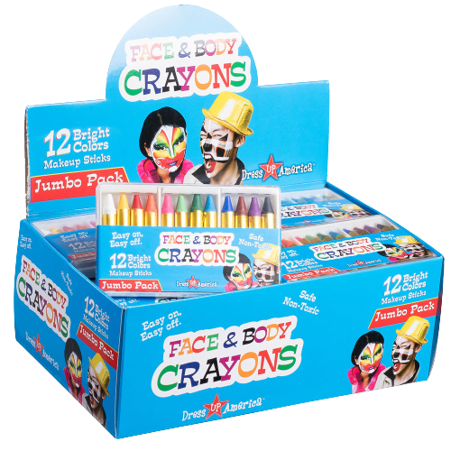 12 Face Paint Crayons - Full Case
