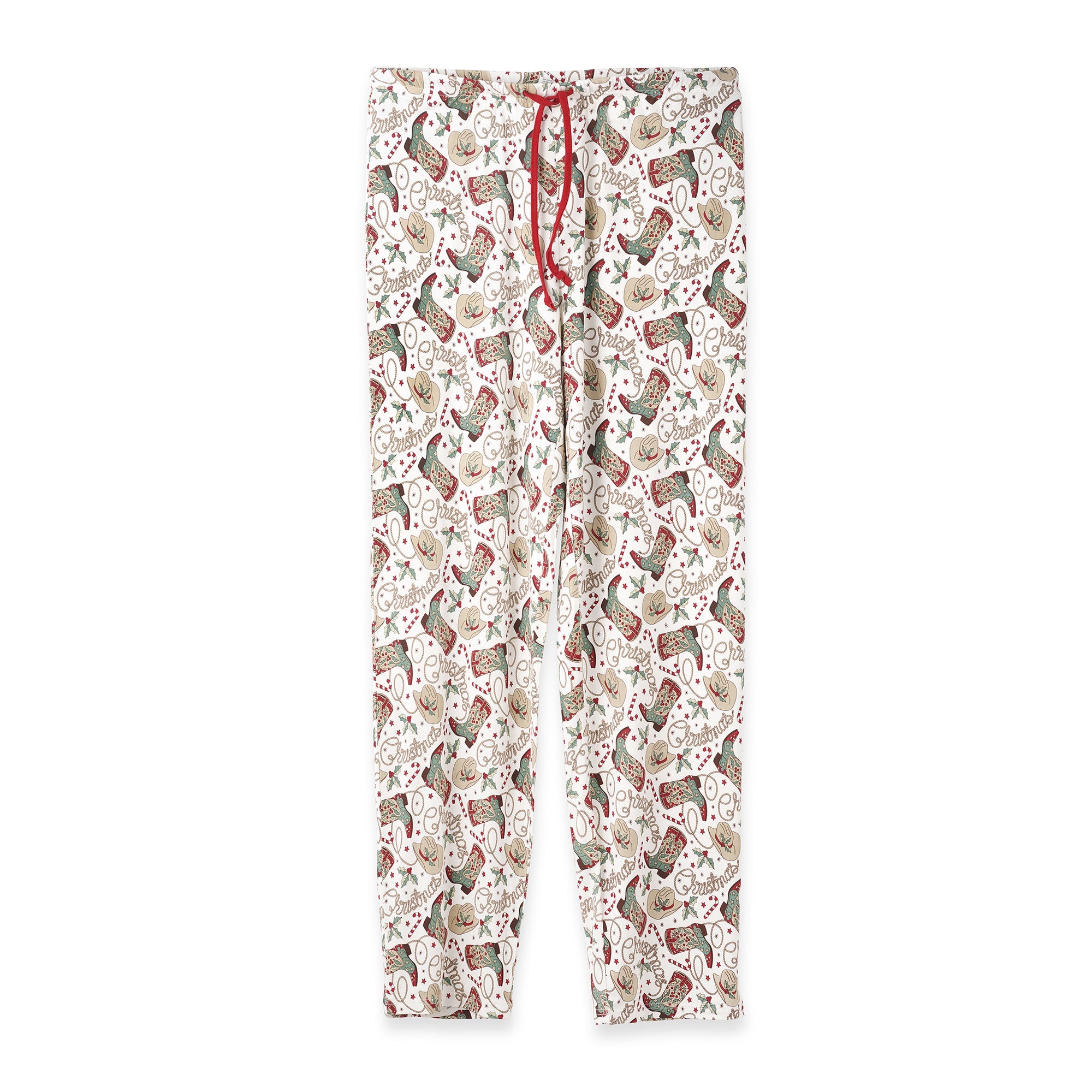 Western Christmas Adult Pajama Pants – Soft Bamboo Unisex