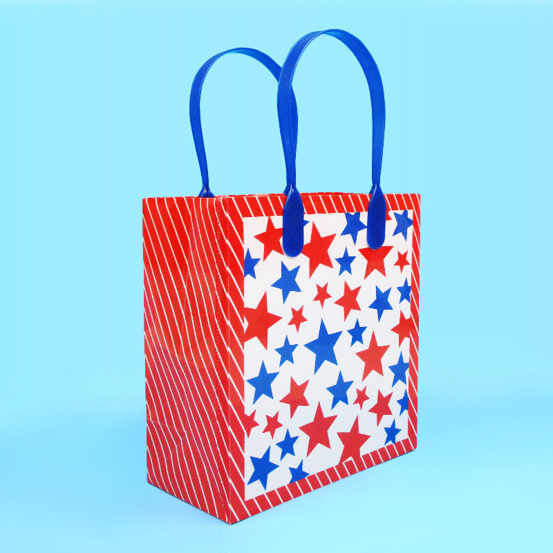 Patriotic 4th Of July Party Favor Bags Treat Bags - Set Of 6 Or 12