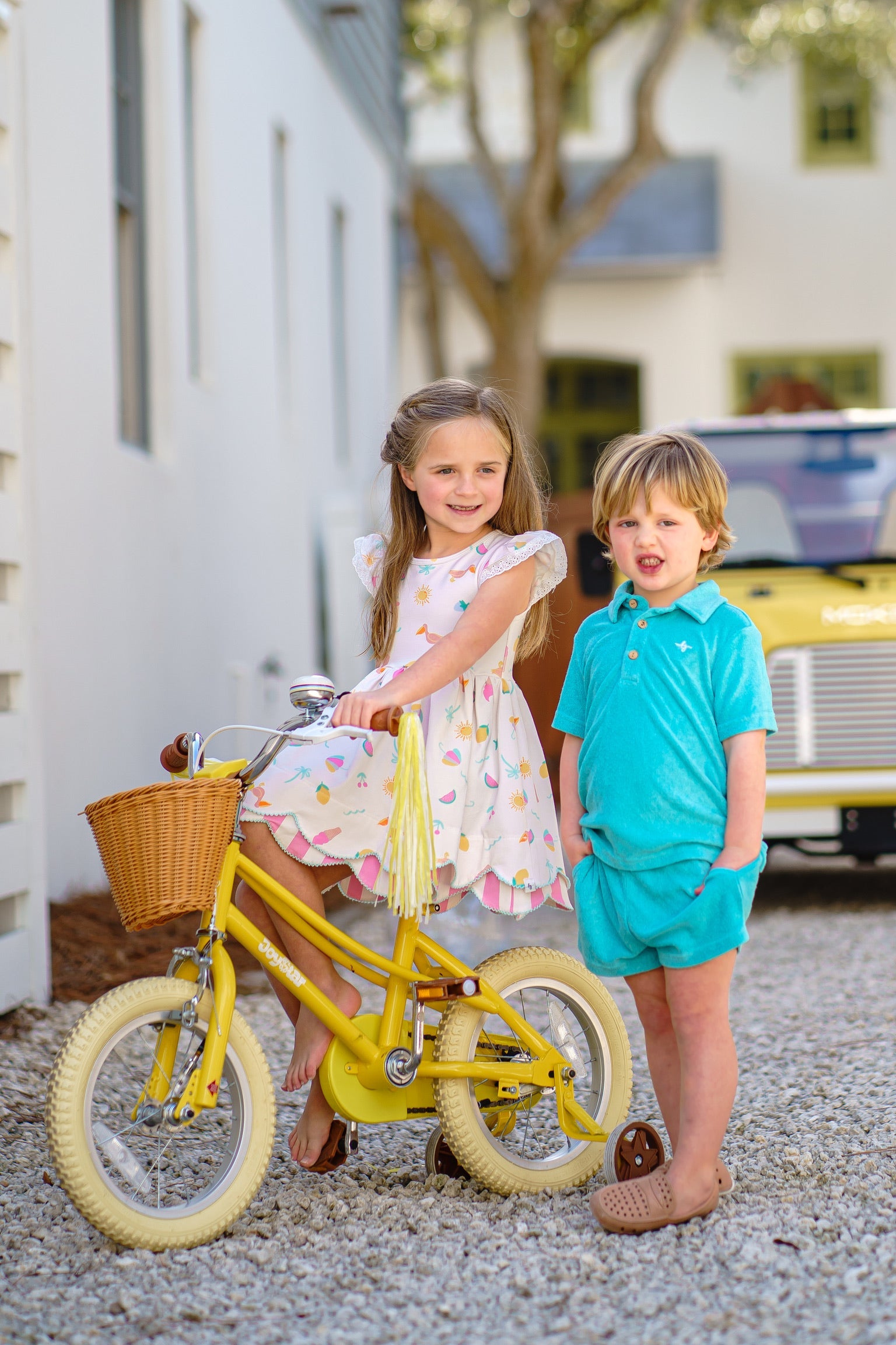 Seaside Stripes Scallop Tunic Set