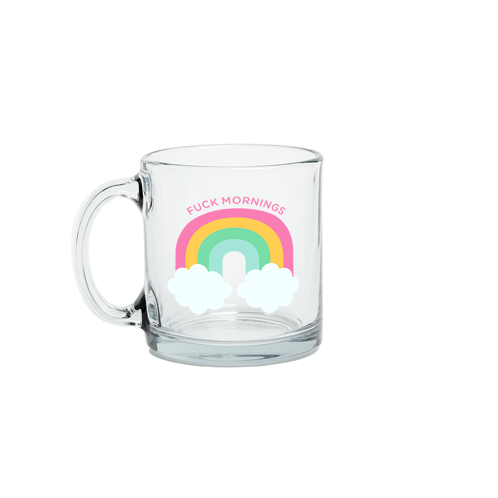 Fuck Mornings Glass Mug