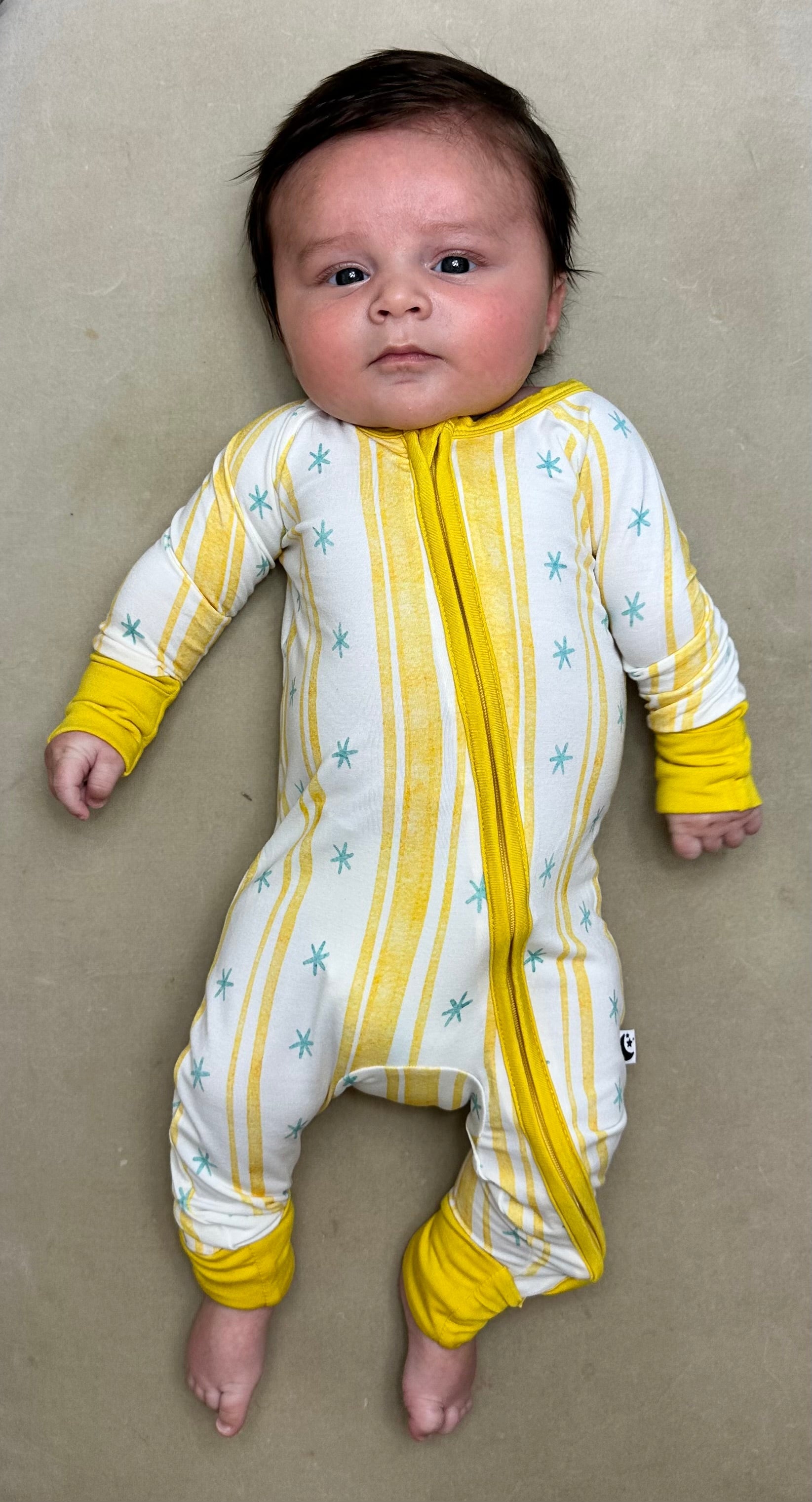 Starlight Stripe - Zipper Footie Pajamas