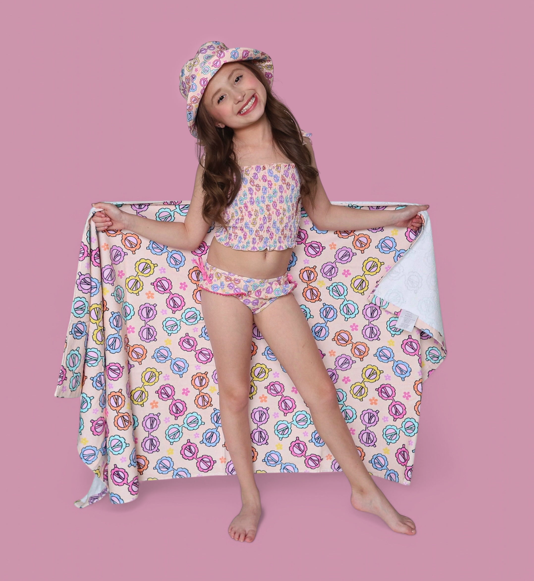 Ray Of Sunshine Dream Smocked Tankini Two Piece Swim Suit