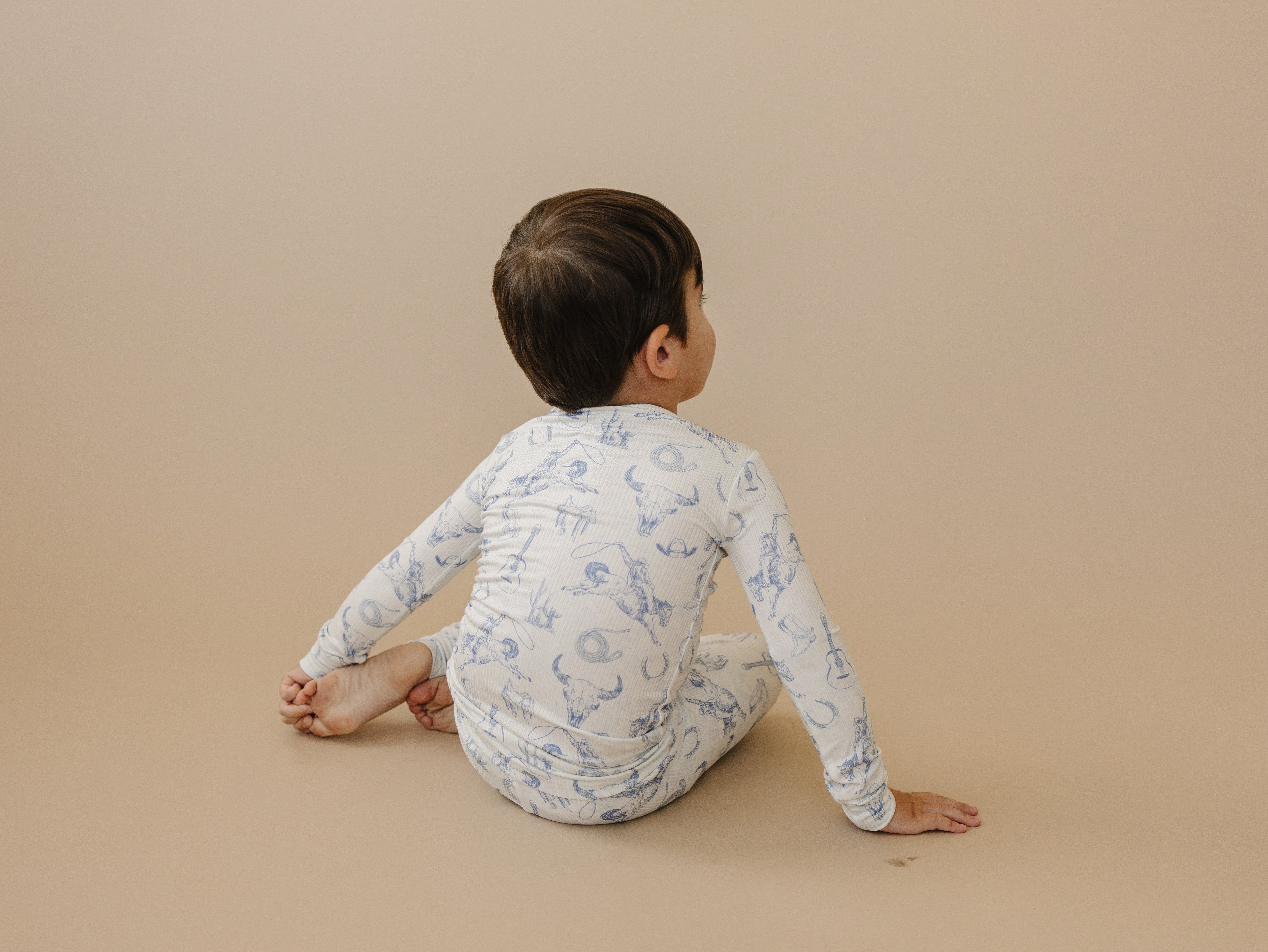 Cowboy Blues 2pc Ribbed Bamboo Pajamas