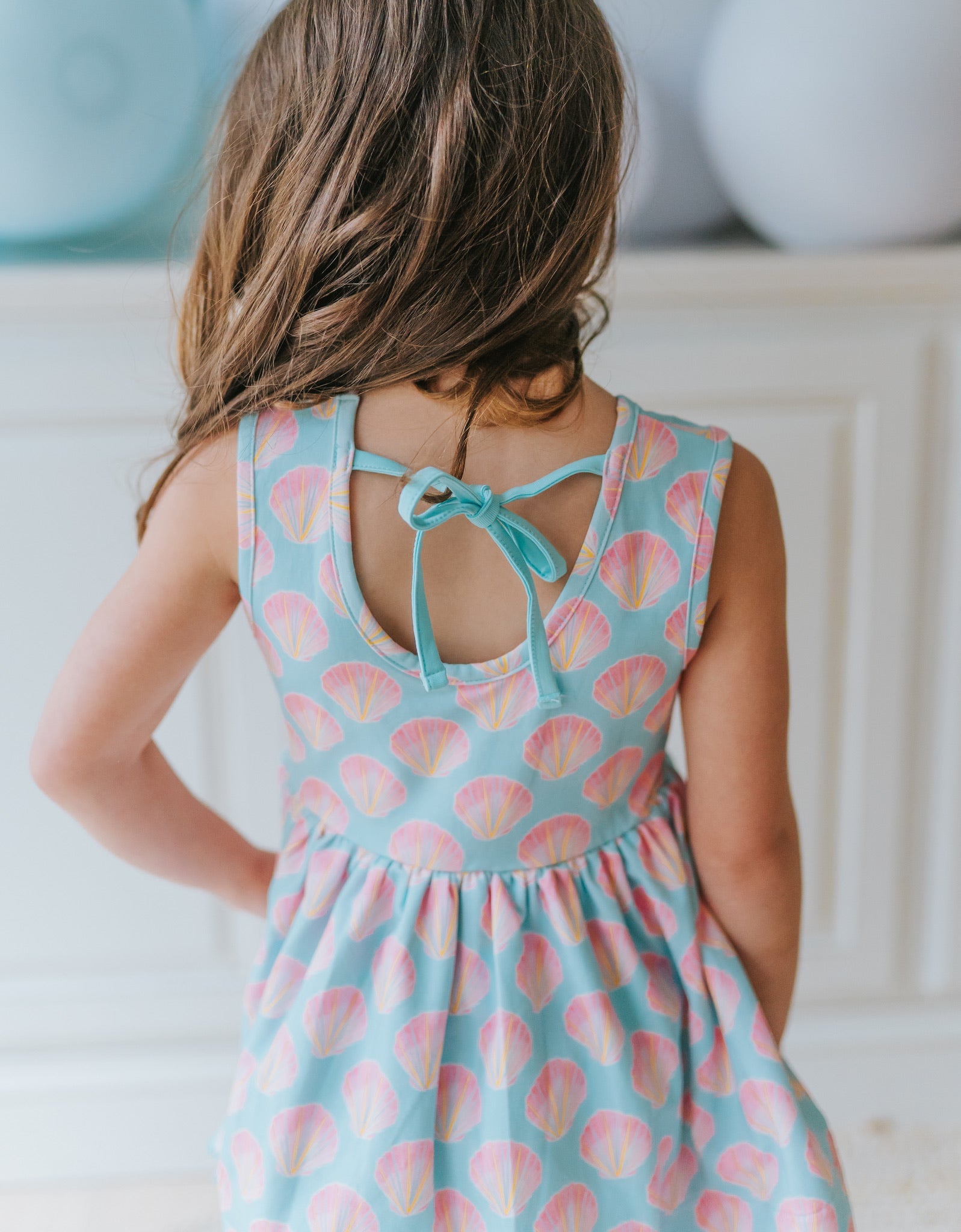 Serene Seashell Scallop Tunic Set