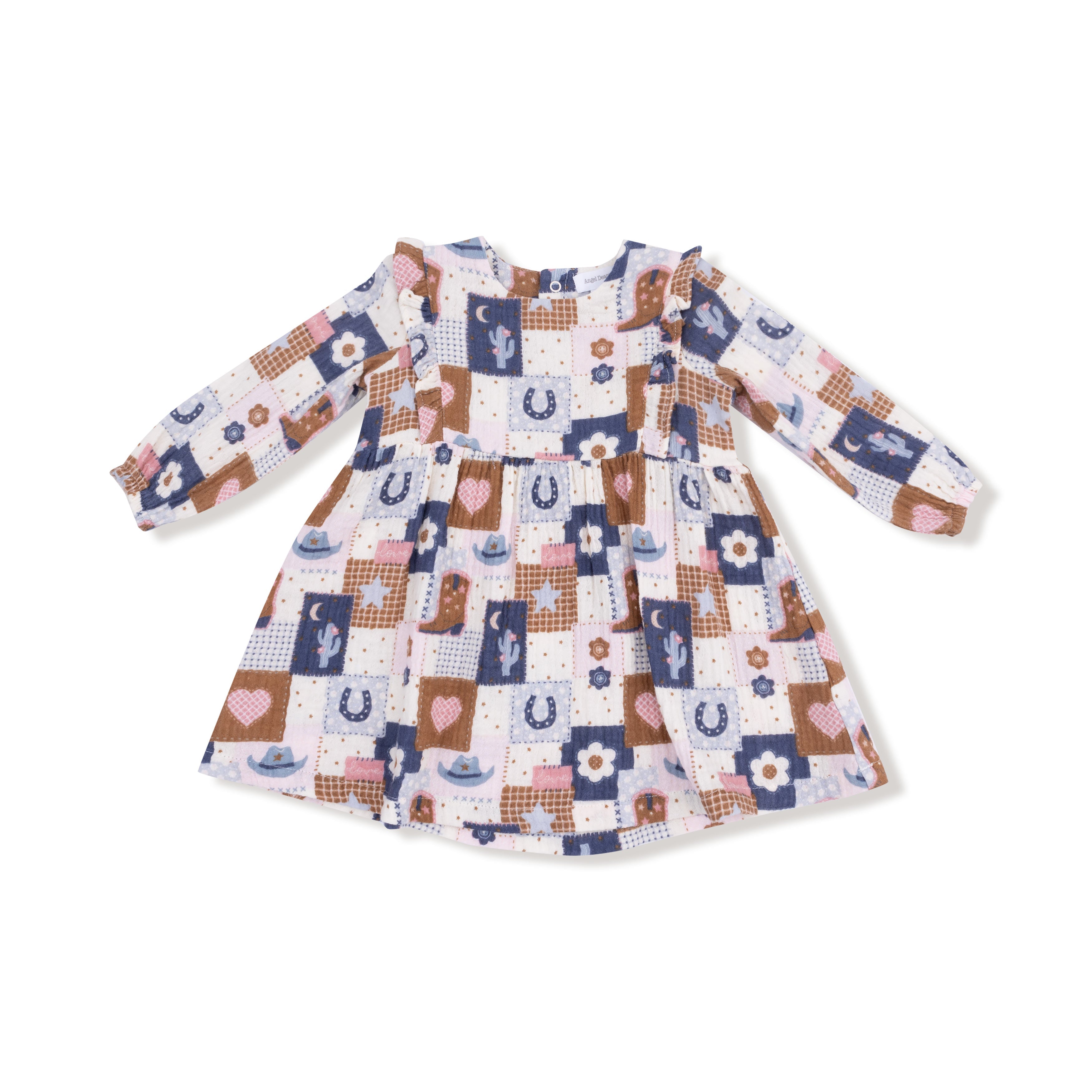 Ruffle Long Sleeve Dress And Legging Set