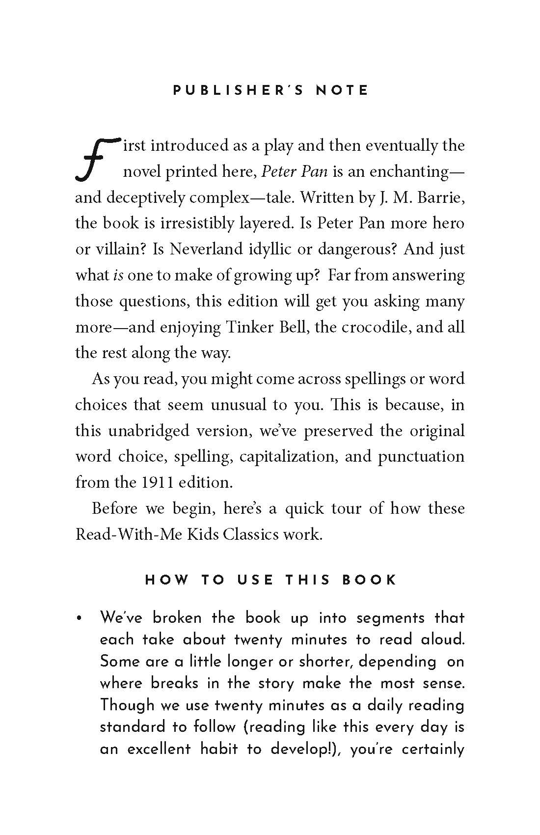 Peter Pan: The Read-with-me Edition