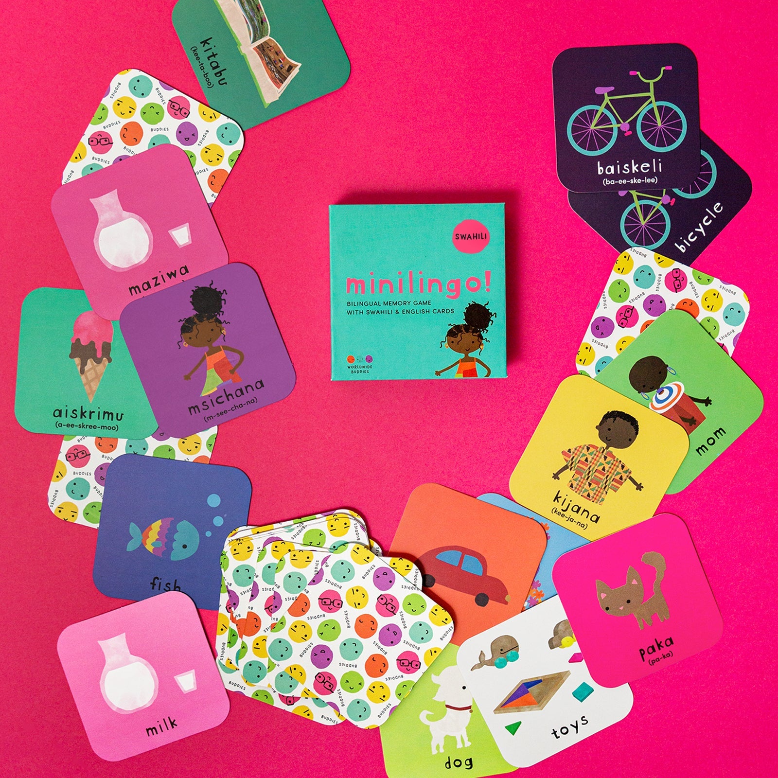 Minilingo, English/swahili Flashcards