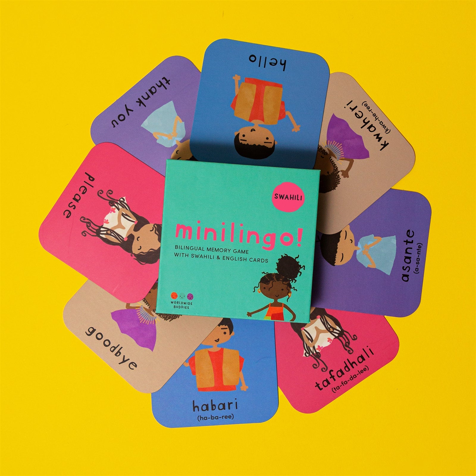 Minilingo, English/swahili Flashcards