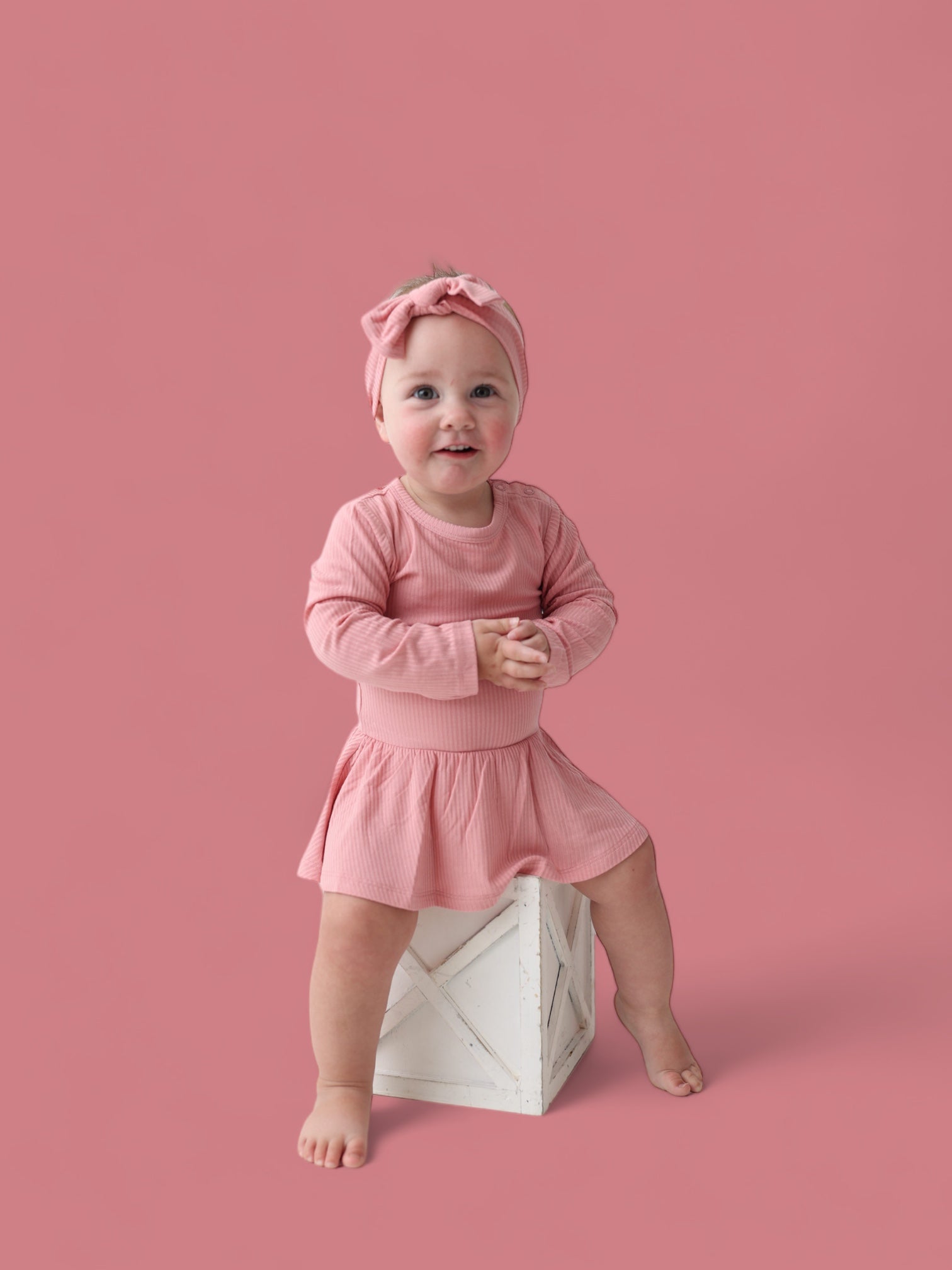 Mauve Rib Dream Bodysuit Dress