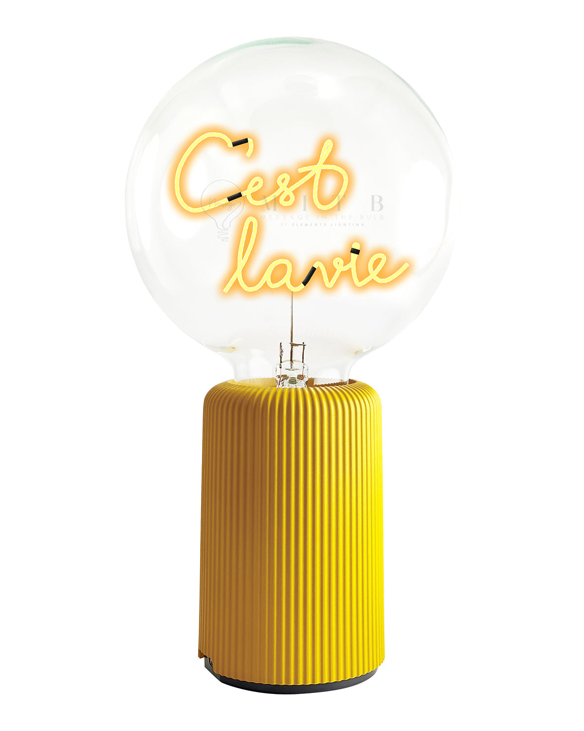 Mitb Bulb C'est La Vie Amber With Base Table Lamp Portable Pop Nomad