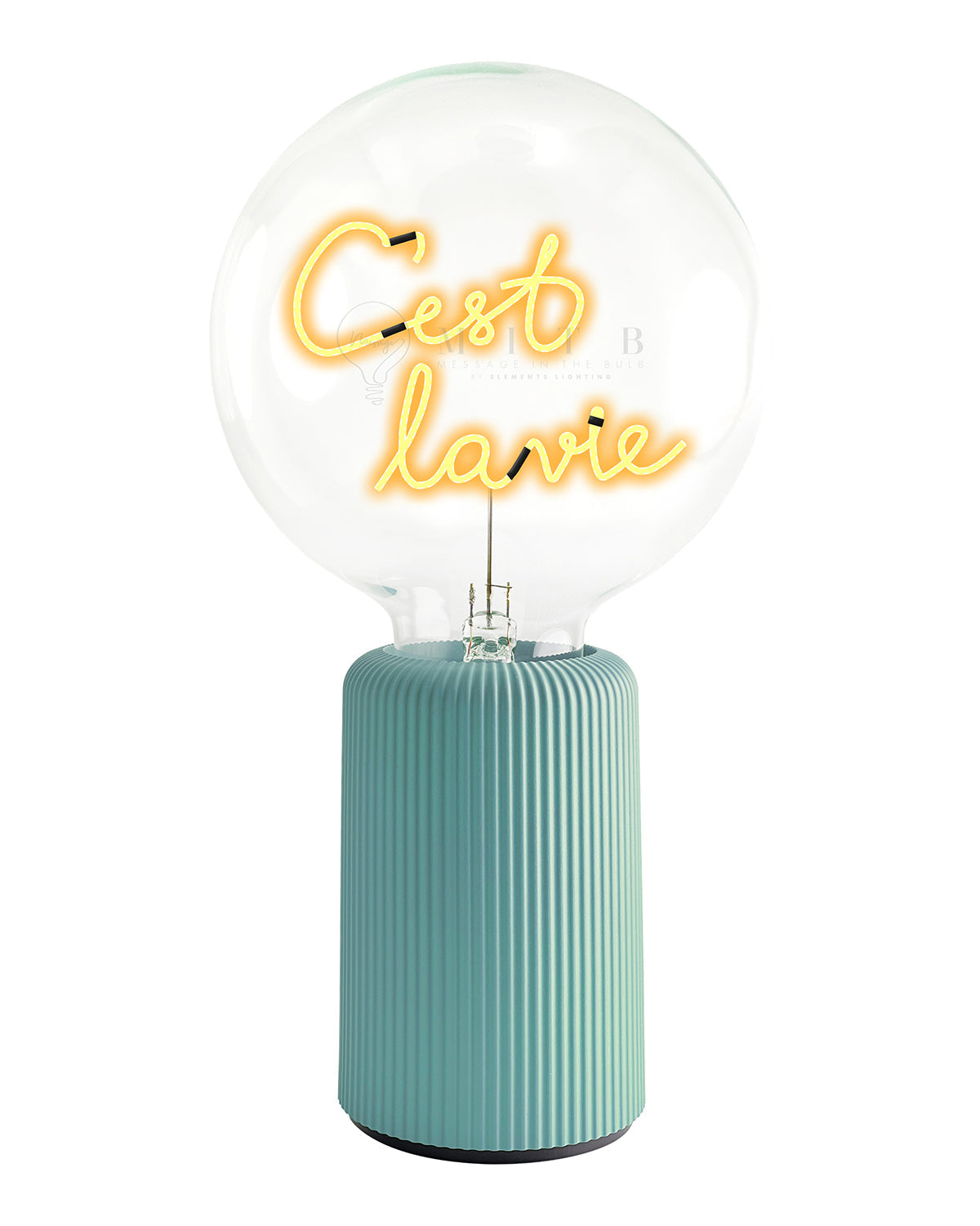 Mitb Bulb C'est La Vie Amber With Base Table Lamp Portable Pop Nomad