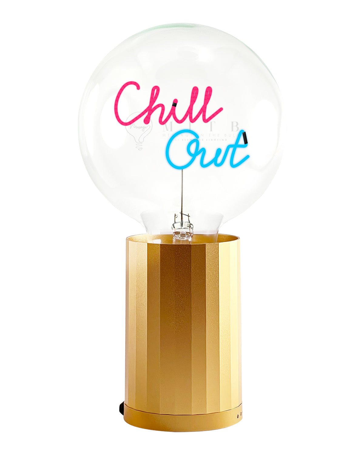 Mitb Bulb Chill Out Red/ Blue With Base Table Lamp Portable