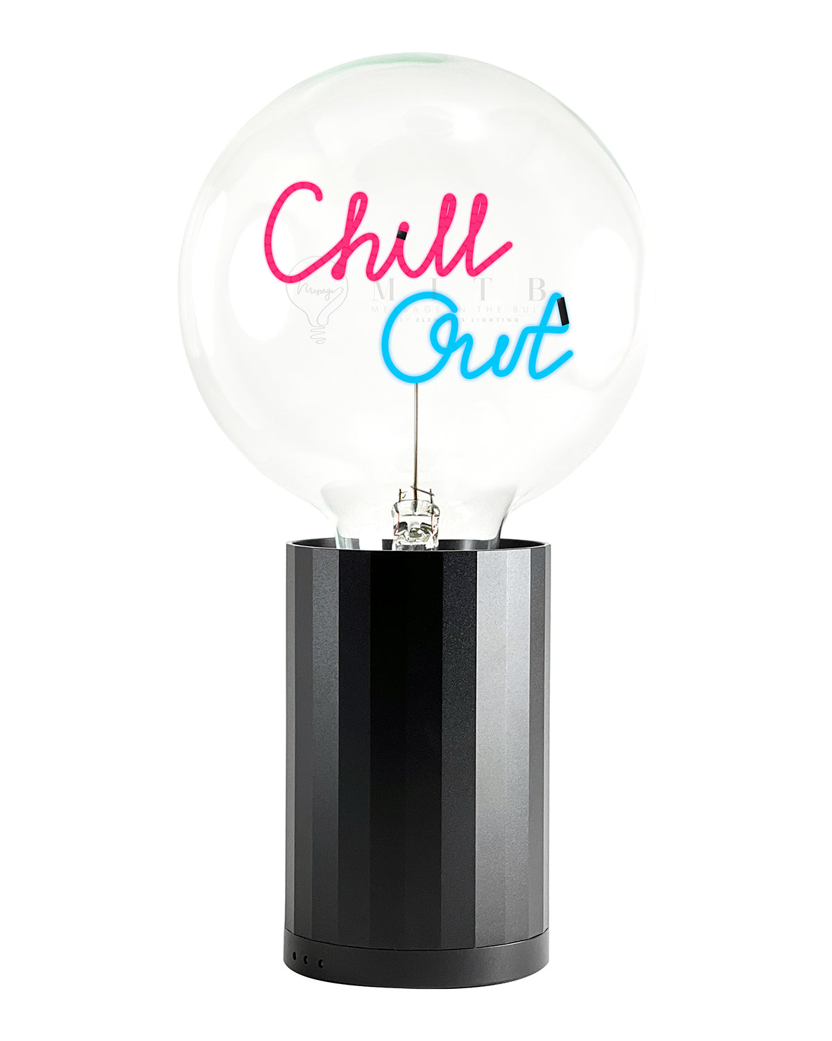 Mitb Bulb Chill Out Red/ Blue With Base Table Lamp Portable