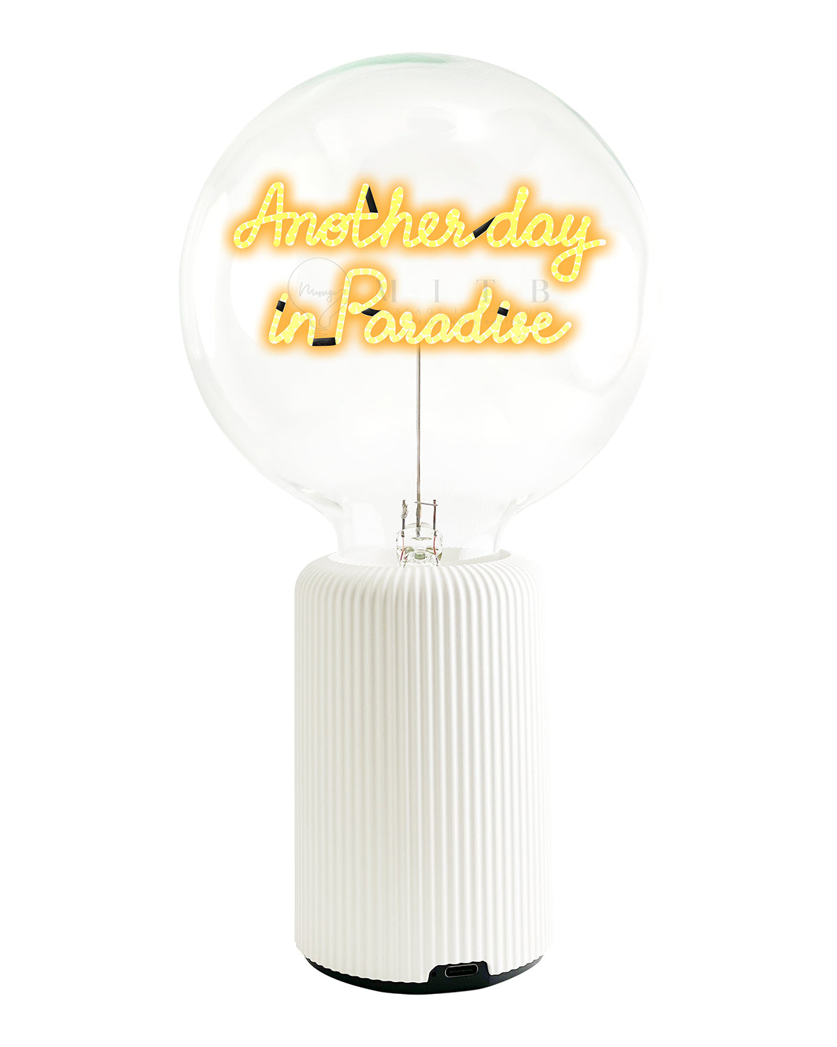 Mitb Bulb Anotherday In Paradise Amber With Base Table Lamp Portable Pop Nomad