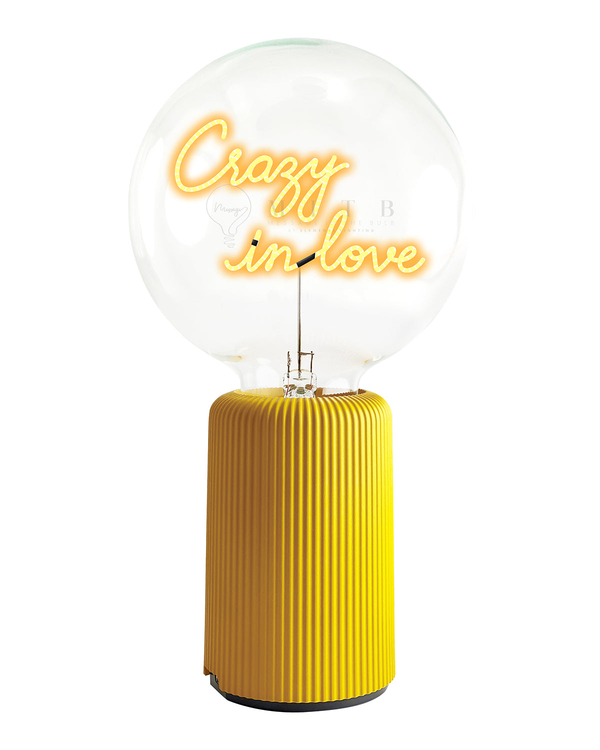 Mitb Bulb Crazy In Love Amber With Base Table Lamp Portable Pop Nomad
