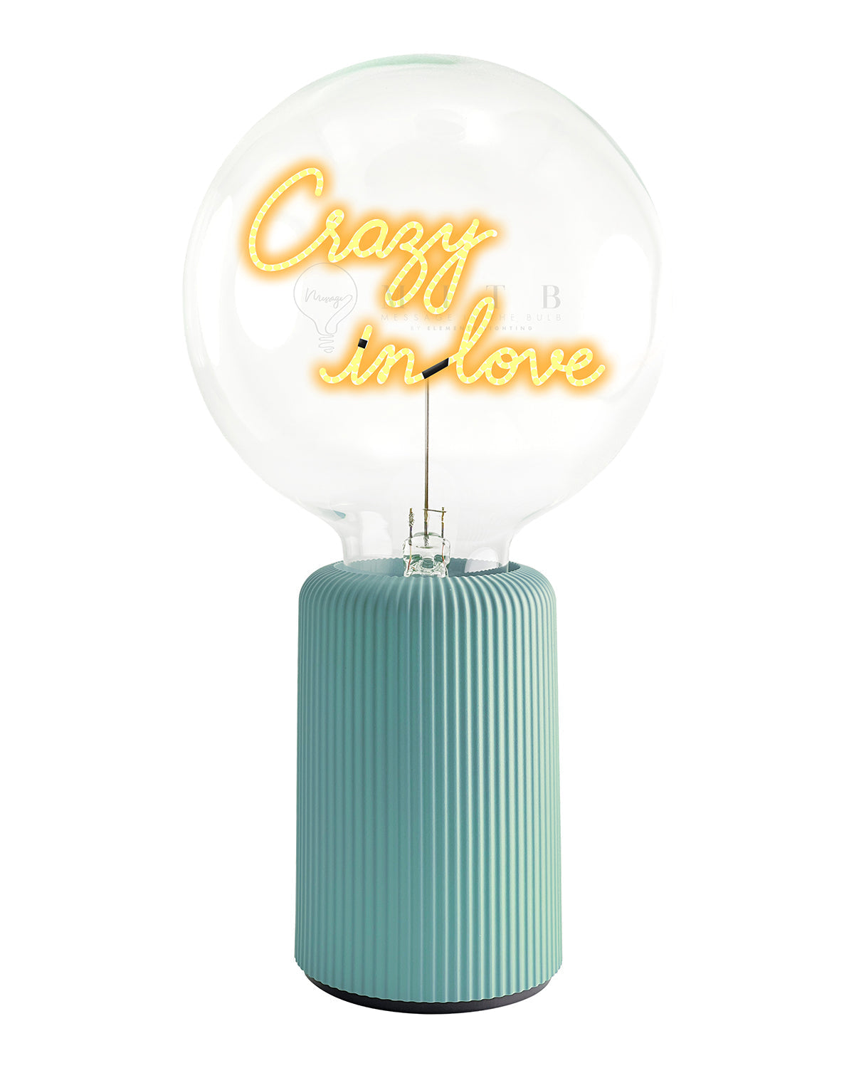 Mitb Bulb Crazy In Love Amber With Base Table Lamp Portable Pop Nomad