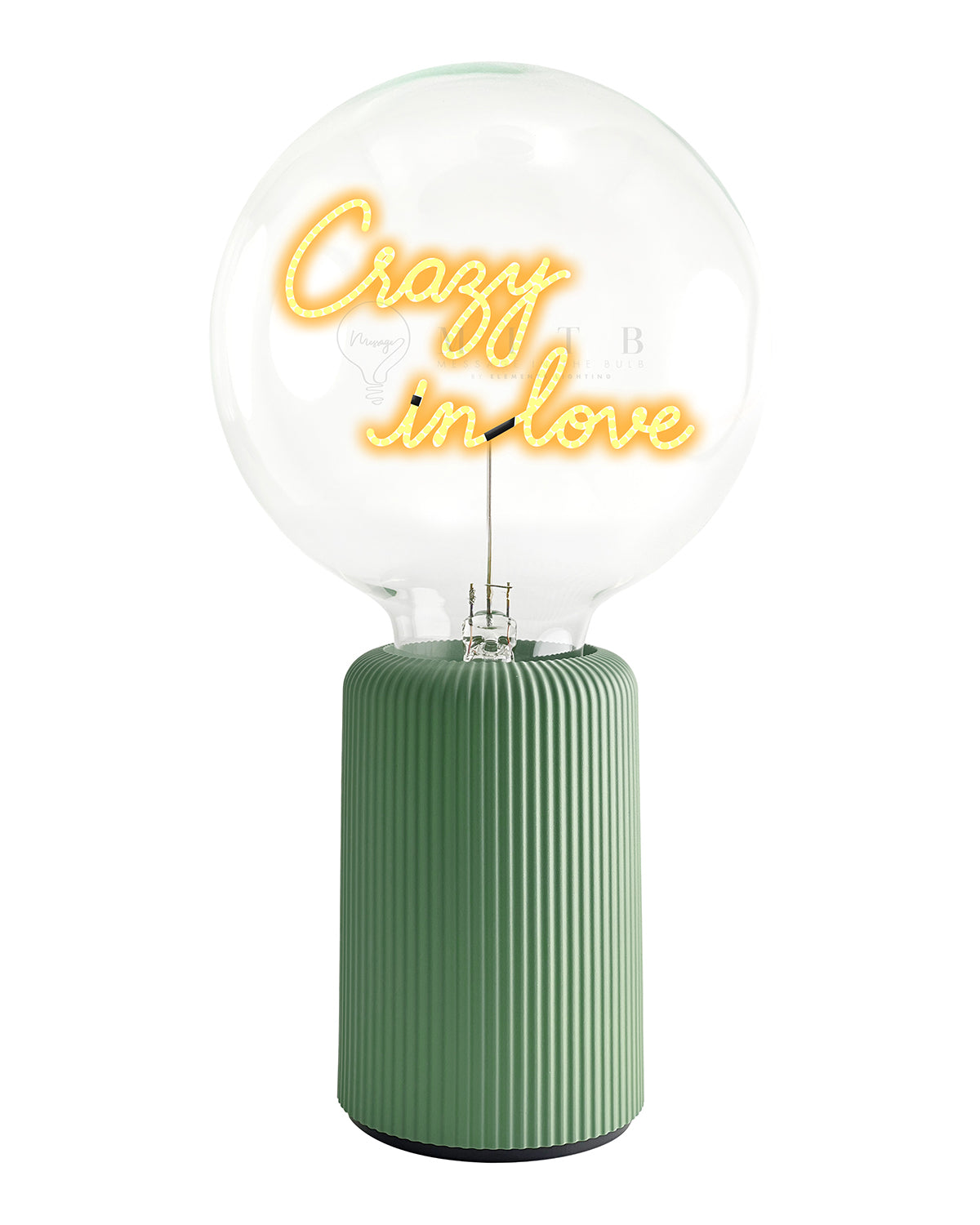 Mitb Bulb Crazy In Love Amber With Base Table Lamp Portable Pop Nomad