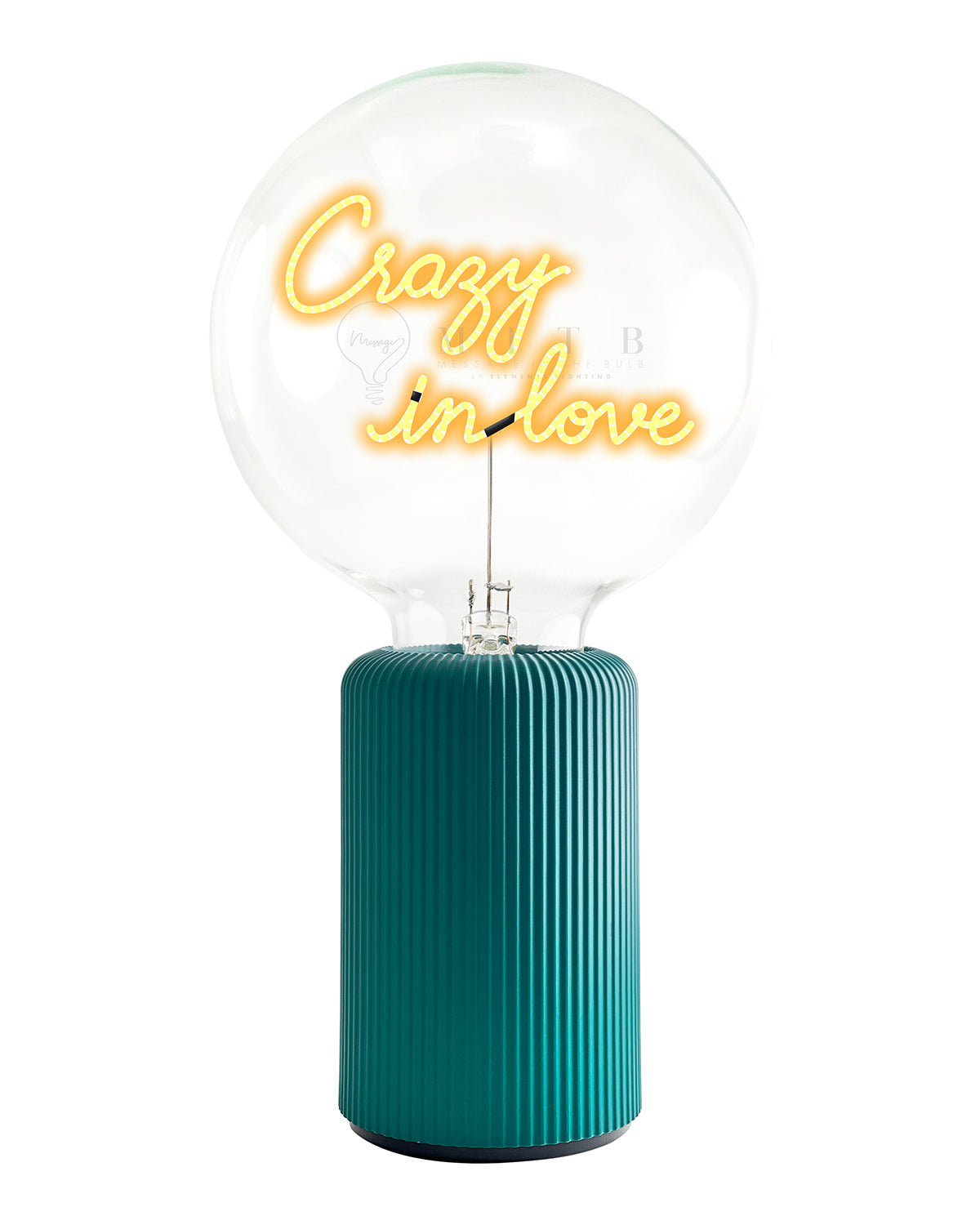 Mitb Bulb Crazy In Love Amber With Base Table Lamp Portable Pop Nomad