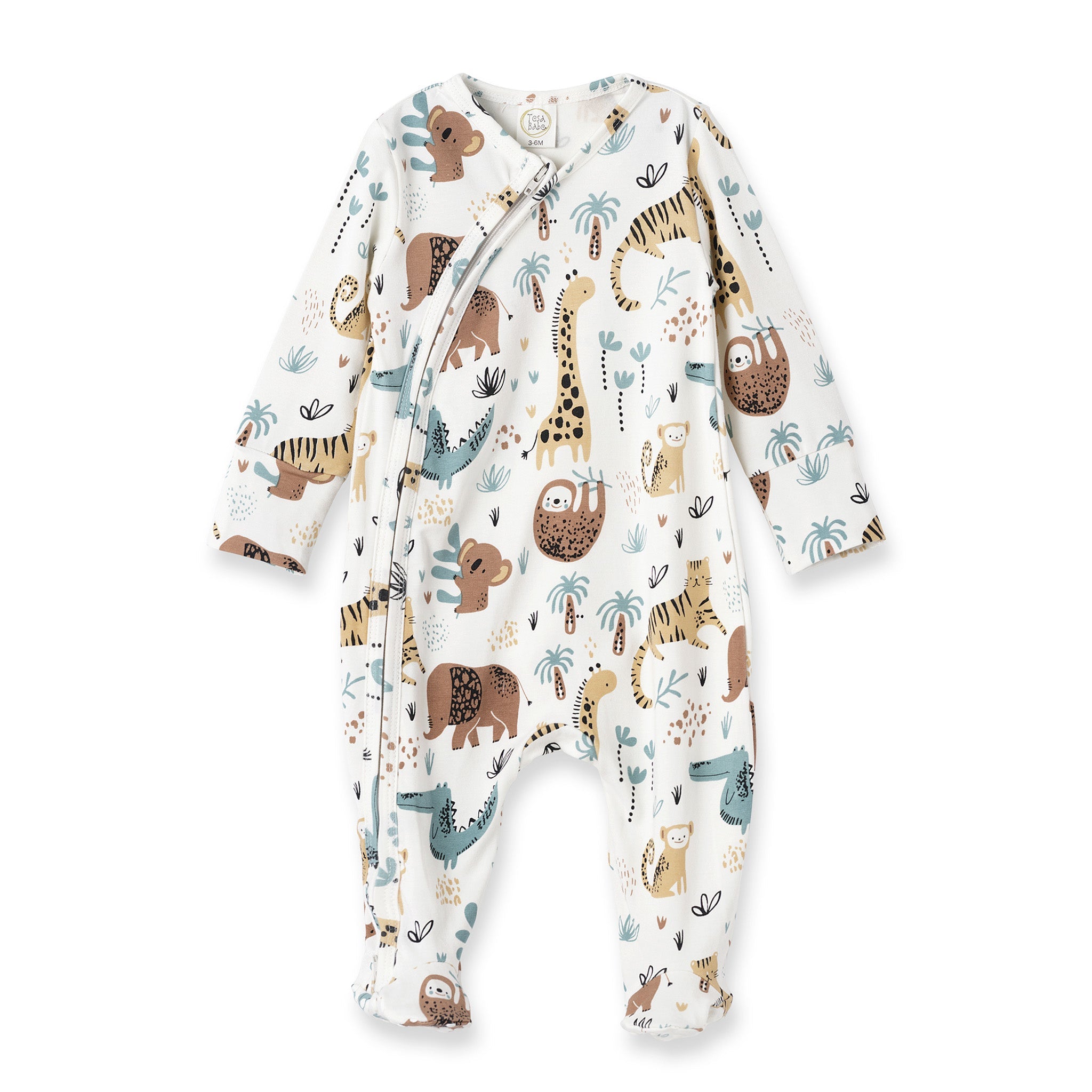 Jungle Jamboree Bamboo Zipper Romper