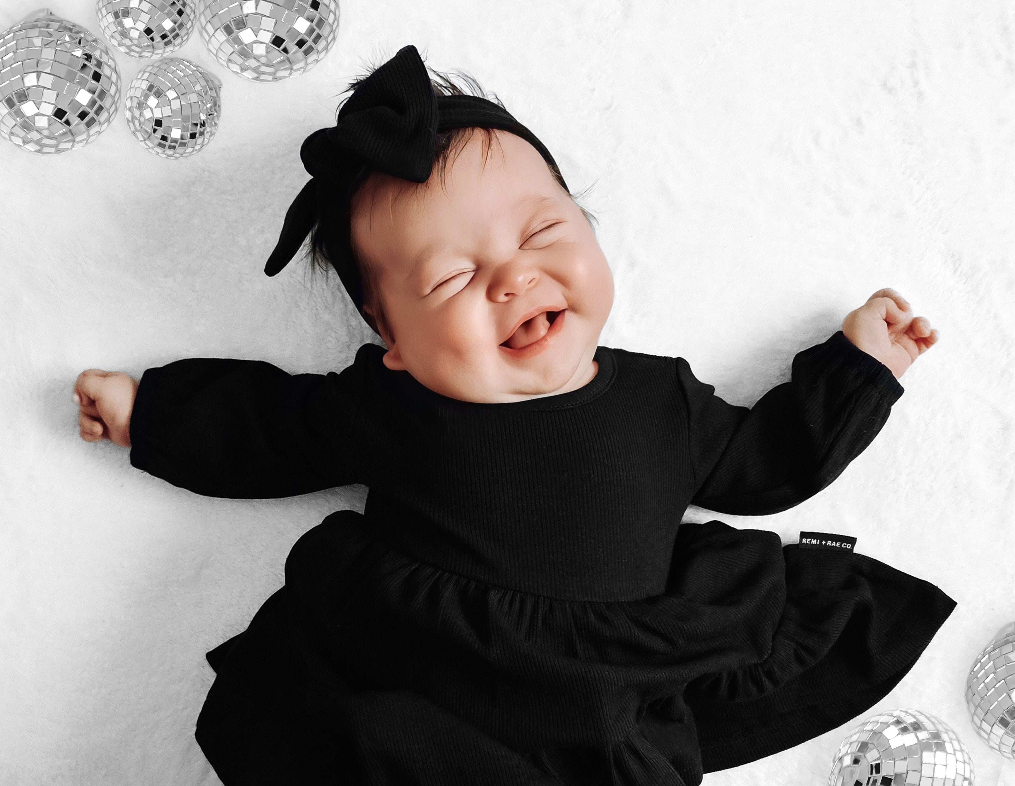 Bamboo Ribbed Dress - Black