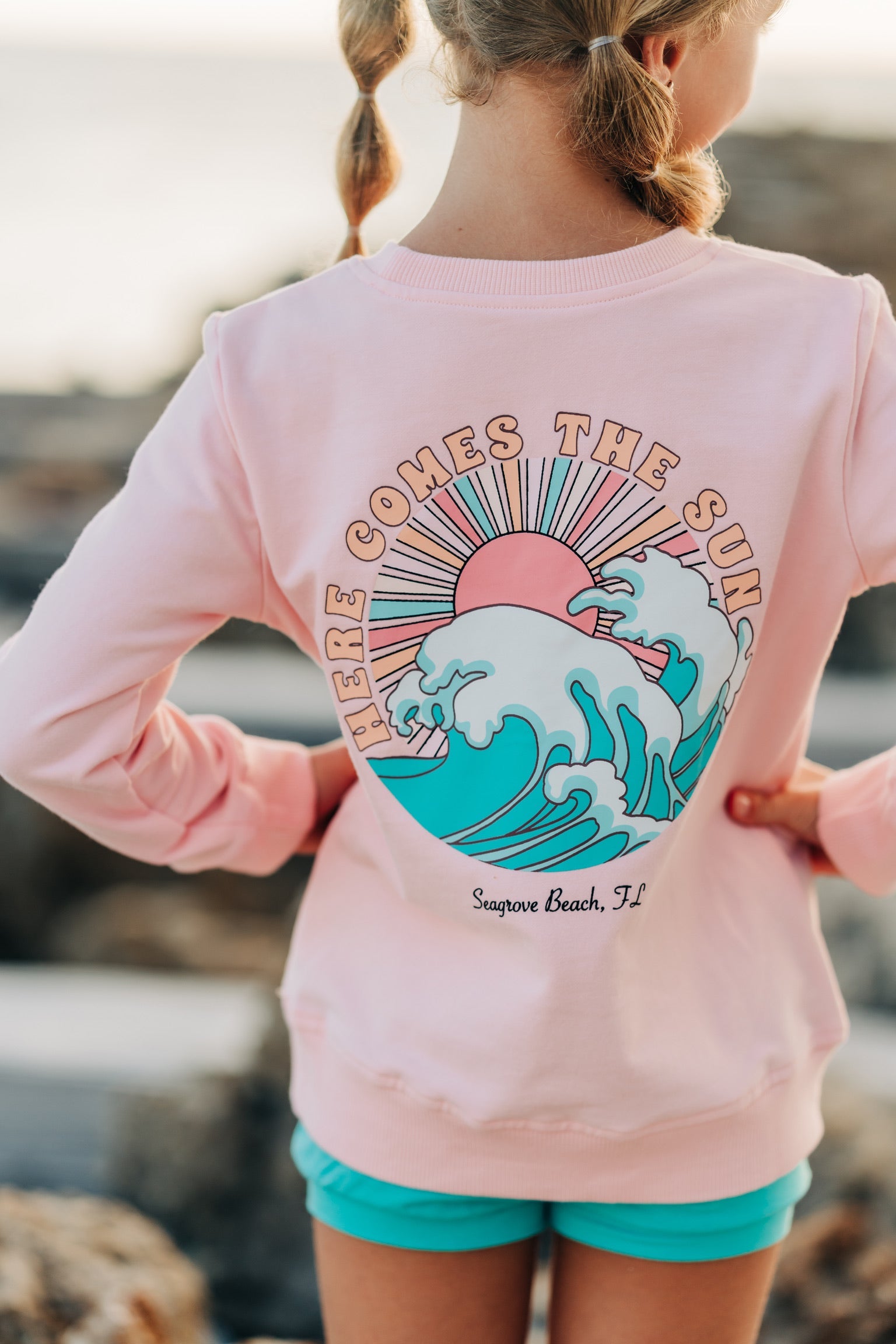 Girls Sweatshirt ~ Here Comes The Sun
